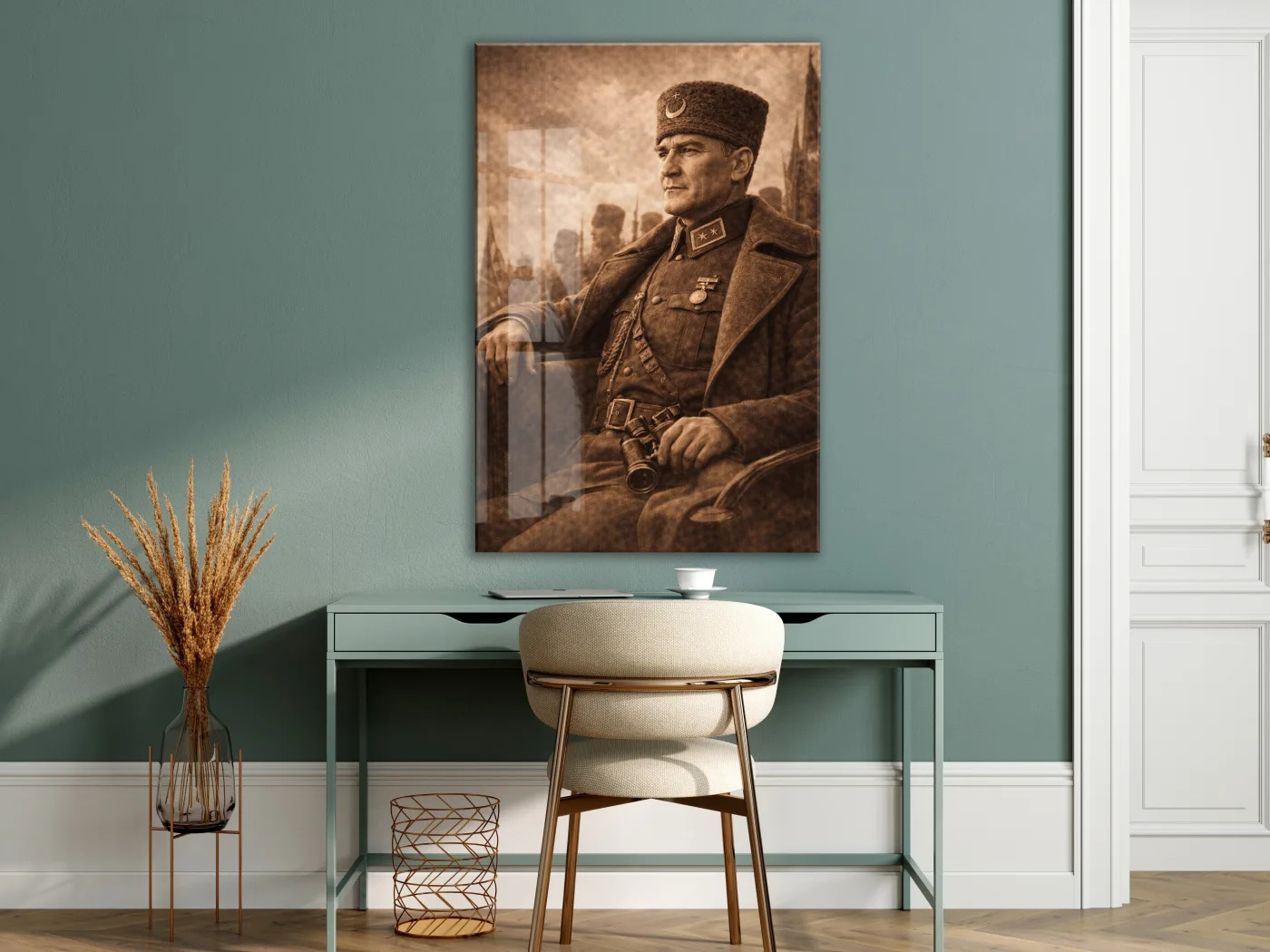Mustafa Kemal Atatürk Cam Tablo - PeonyAta032 — görsel 6