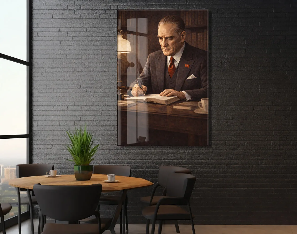 Mustafa Kemal Atatürk Cam Tablo - PeonyAta025 — görsel 5