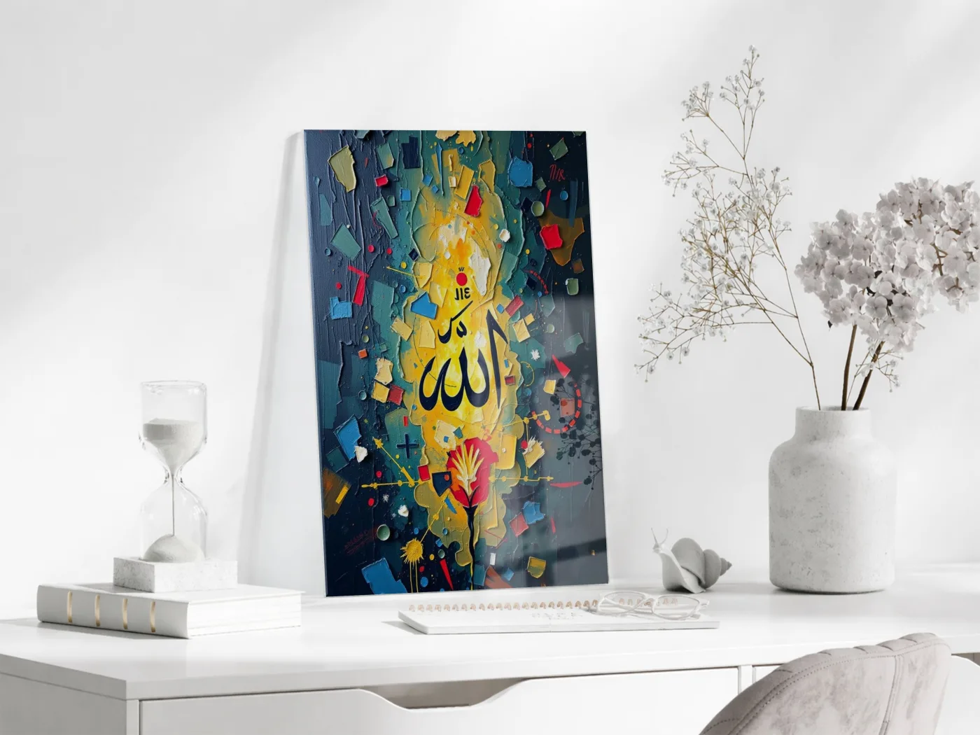 Sanatsal Allah Yazısı – Modern Tasarım Duvar Dekoru - PeonyDini172 — görsel 3