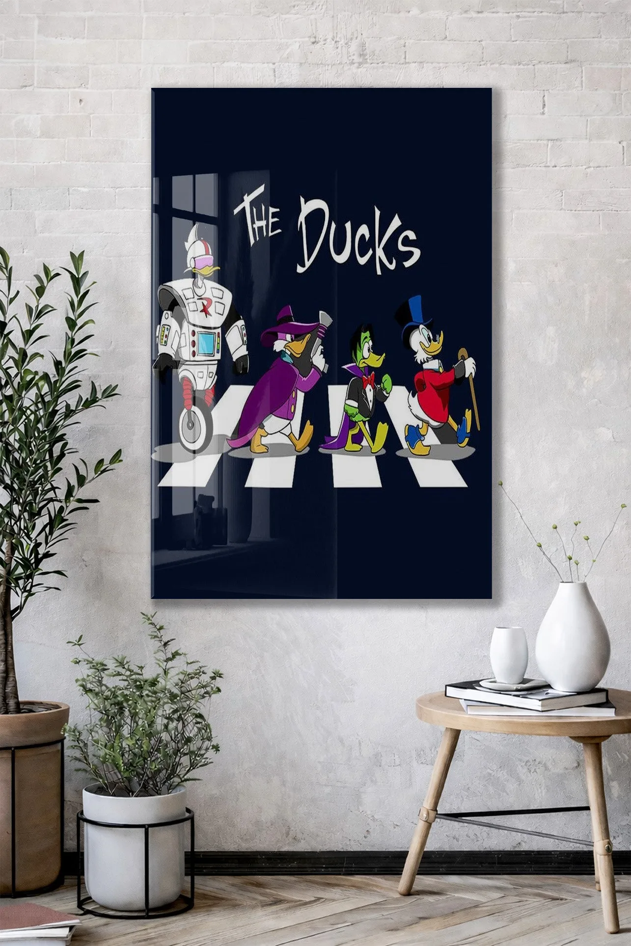 The Ducks Mizahi  Cam Duvar Tablosu – Çapraz Geçit Konseptli Karakter Tasarım-106 — görsel 2
