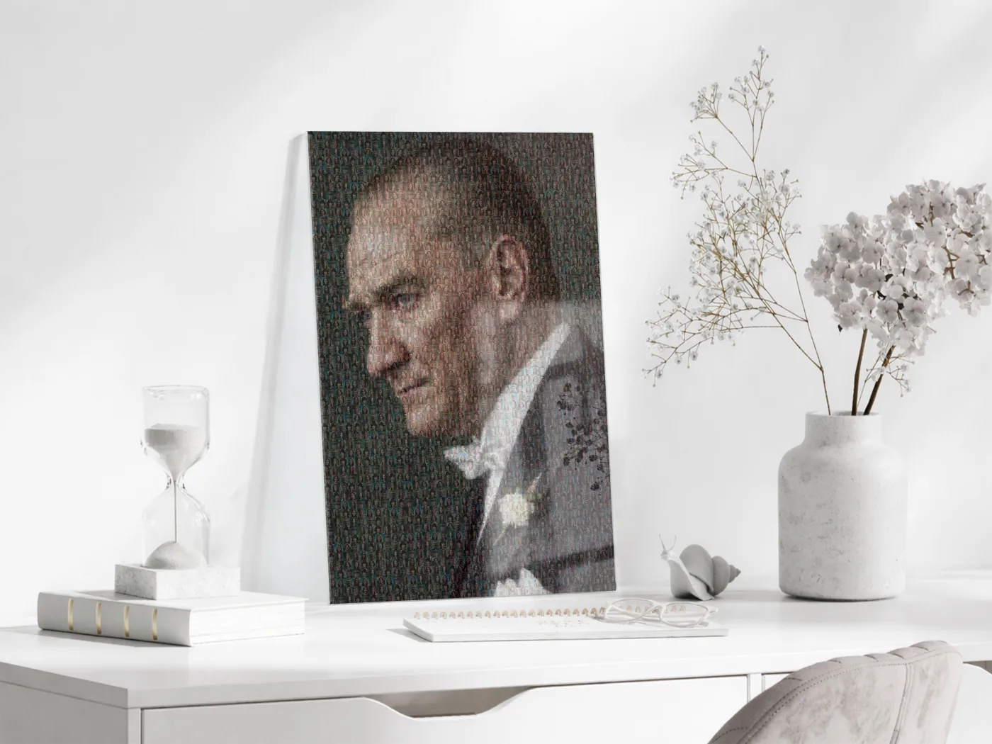 Mustafa Kemal Atatürk | Modern Cam Tablo-PeonyAta108 — görsel 3