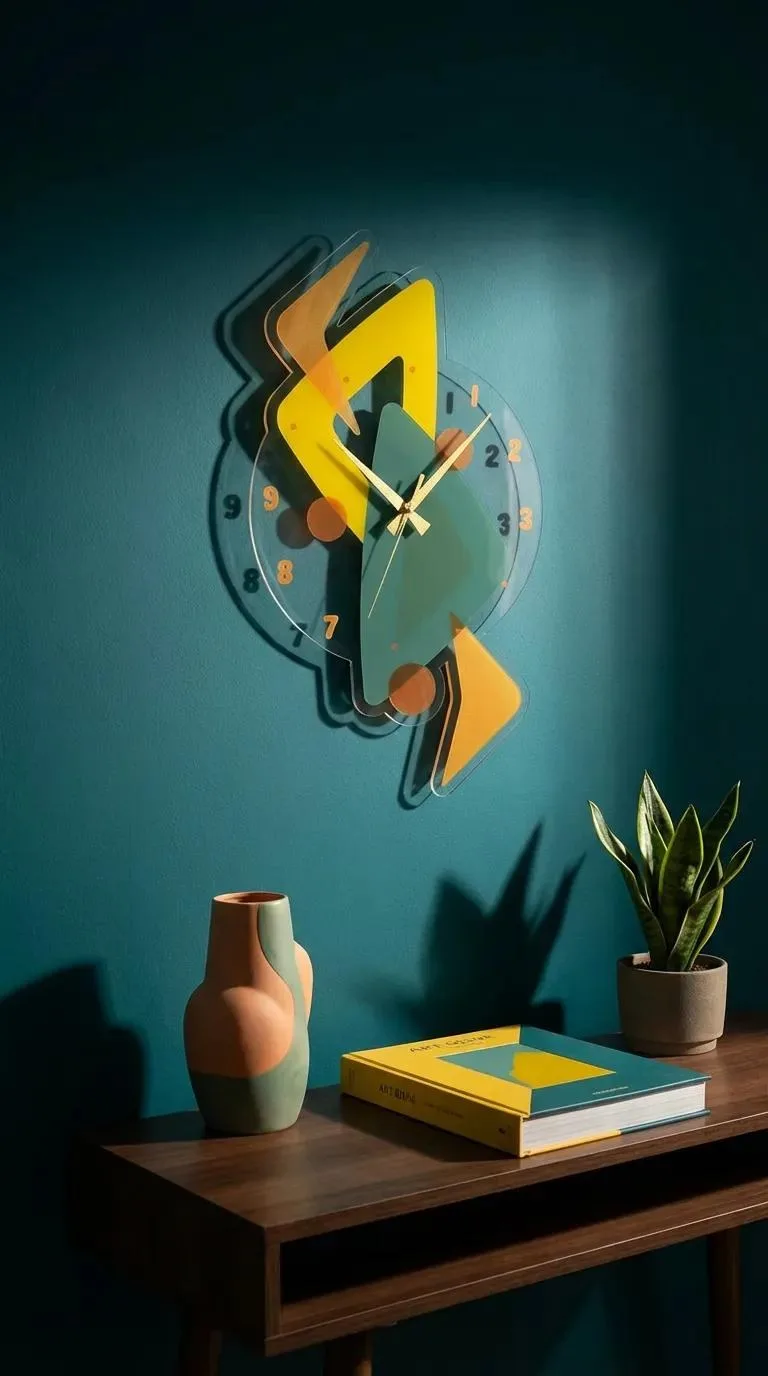 Mirova |  Pleksi Duvar Saati 40 cm | UV Baskılı Modern Dekoratif Saat — görsel 5