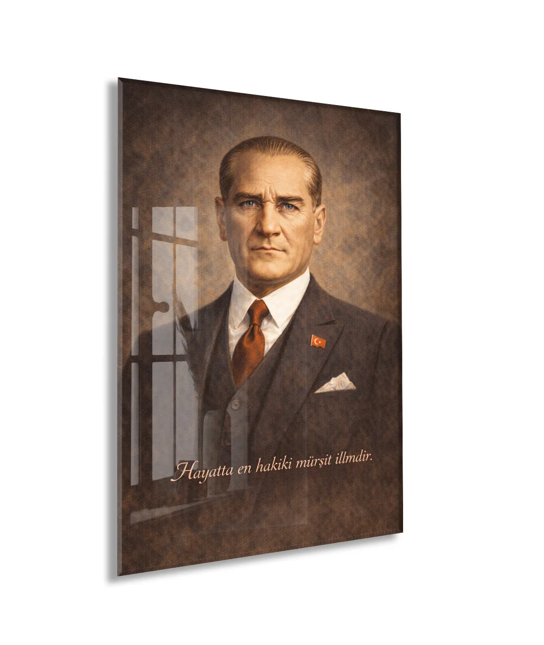 Mustafa Kemal Atatürk Cam Tablo - PeonyAta013 — görsel 1