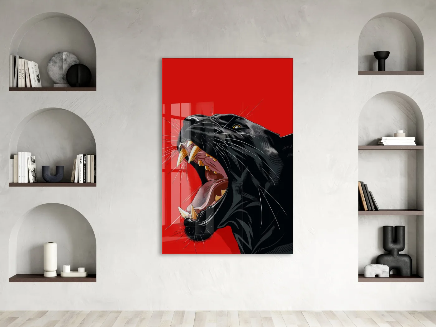 Black Panther Close-Up – Modern Pop Art Cam Tablo- Peony141 — görsel 3