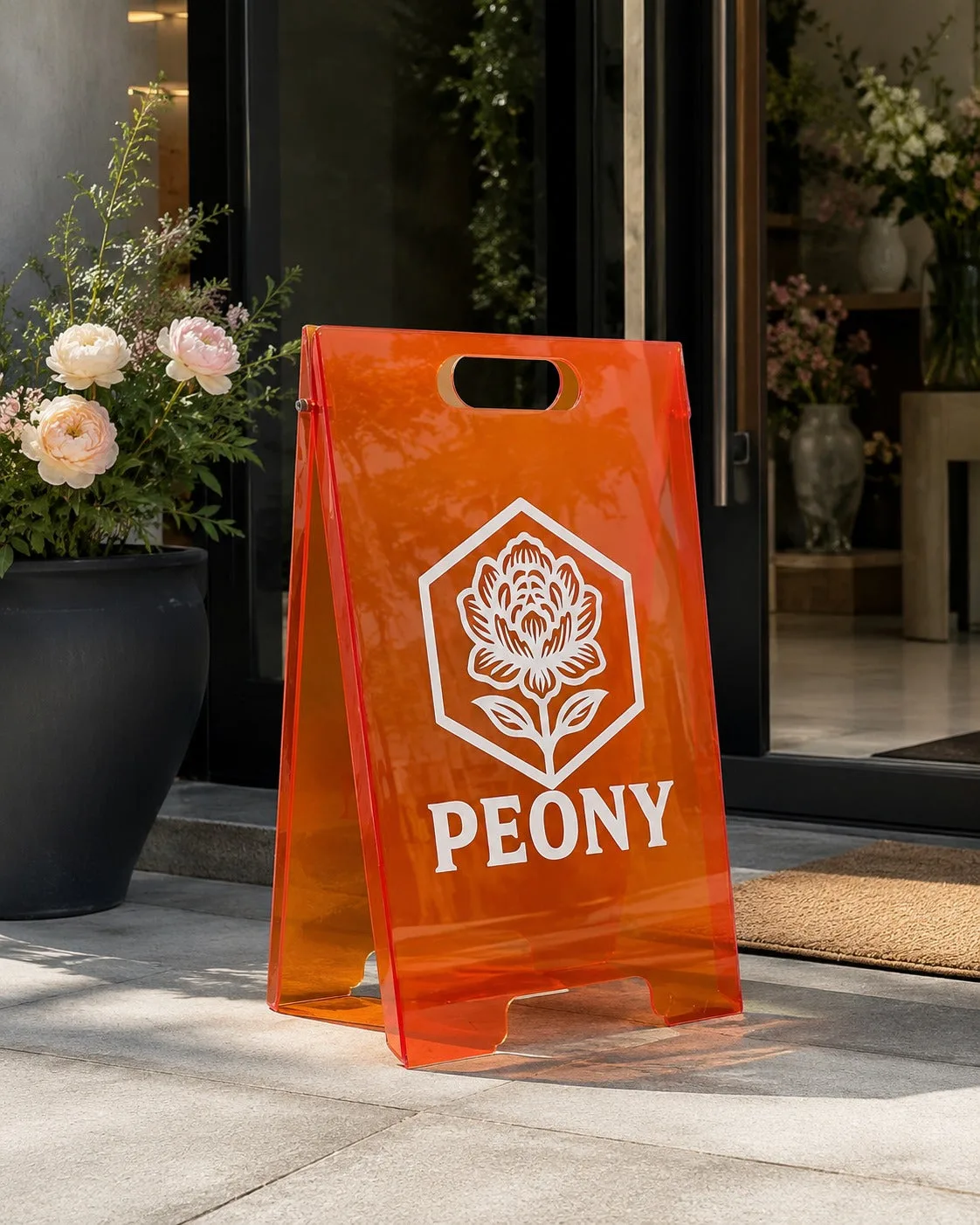 Renkli Pleksi A Tabela | Kişiye Özel Şeffaf Pleksi Kaldırım Reklam Tabelası — görsel 4