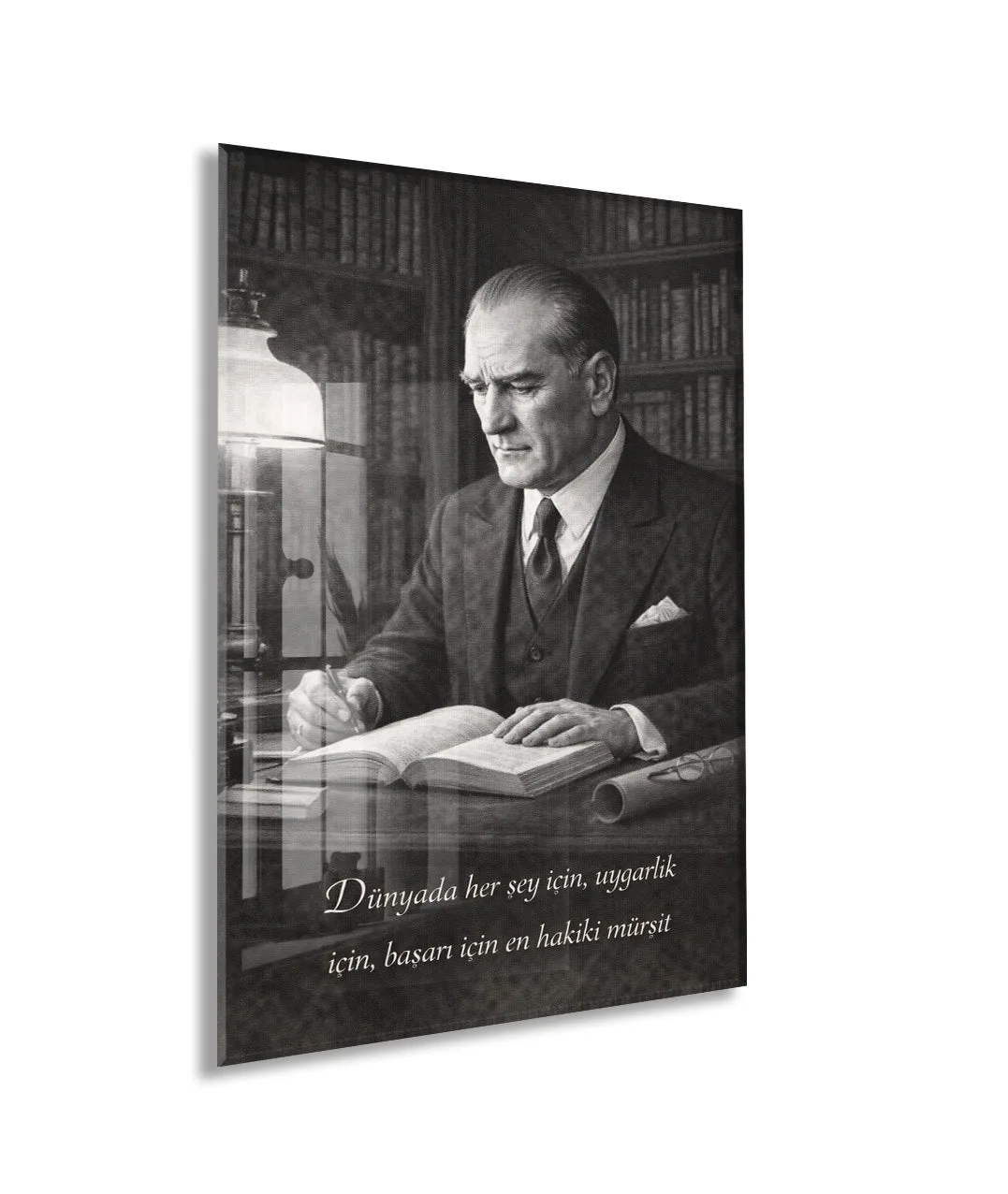Mustafa Kemal Atatürk Cam Tablo - PeonyAta017 — görsel 1