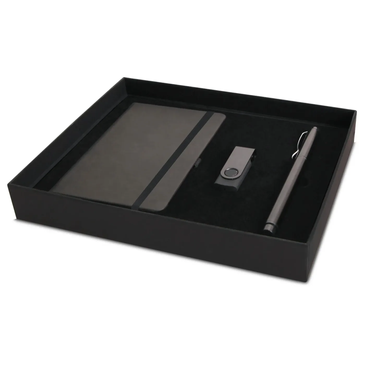 Premium Promosyon Patnos 3’lü Kurumsal Hediye Seti – Defter, USB Bellek ve Roller Kalem — görsel 1
