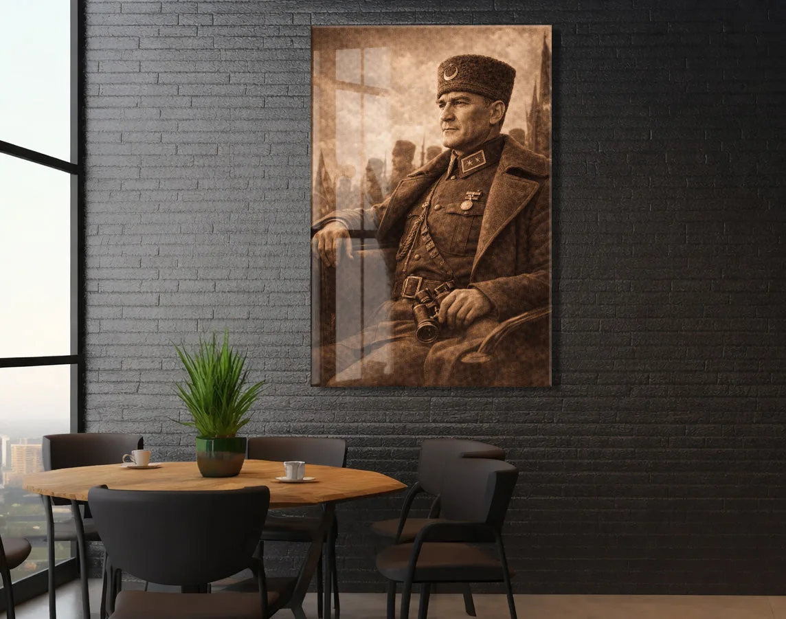 Mustafa Kemal Atatürk Cam Tablo - PeonyAta032 — görsel 5