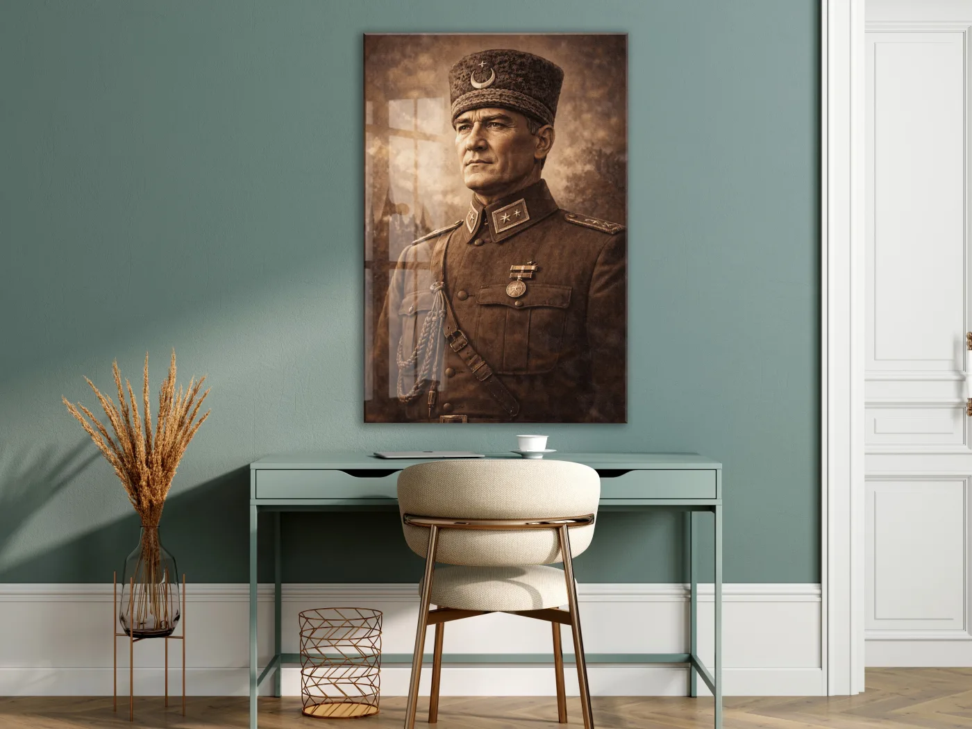 Mustafa Kemal Atatürk Cam Tablo - PeonyAta029 — görsel 6