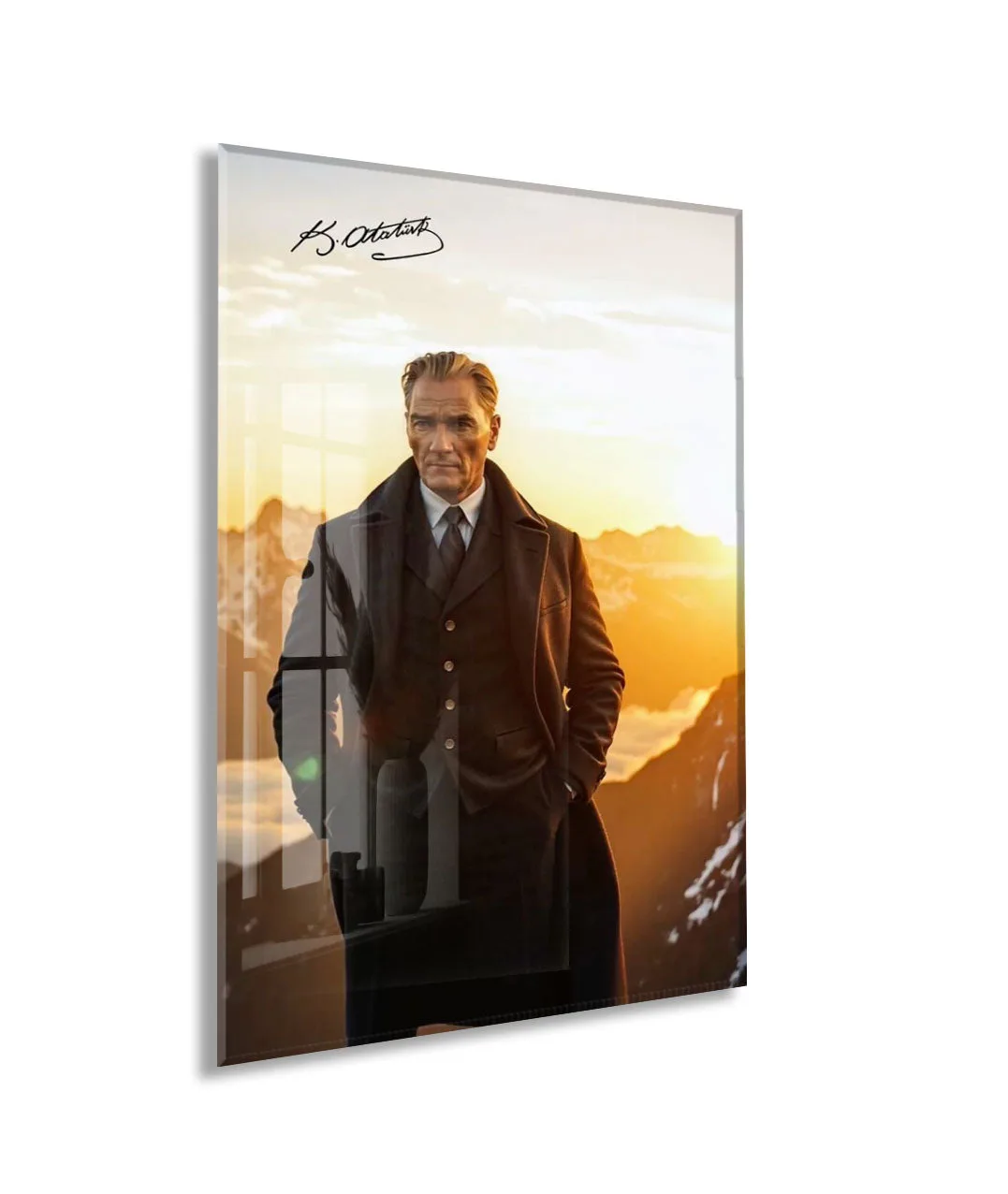 Mustafa Kemal Atatürk  | Modern Cam Tablo-PeonyAta092 — görsel 1