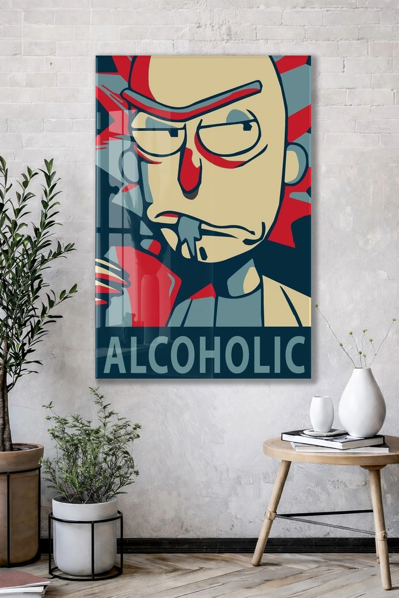 Rick and Morty Rick Portre Poster – Retro Stil Cam Duvar Dekoru- Peony113 — görsel 2