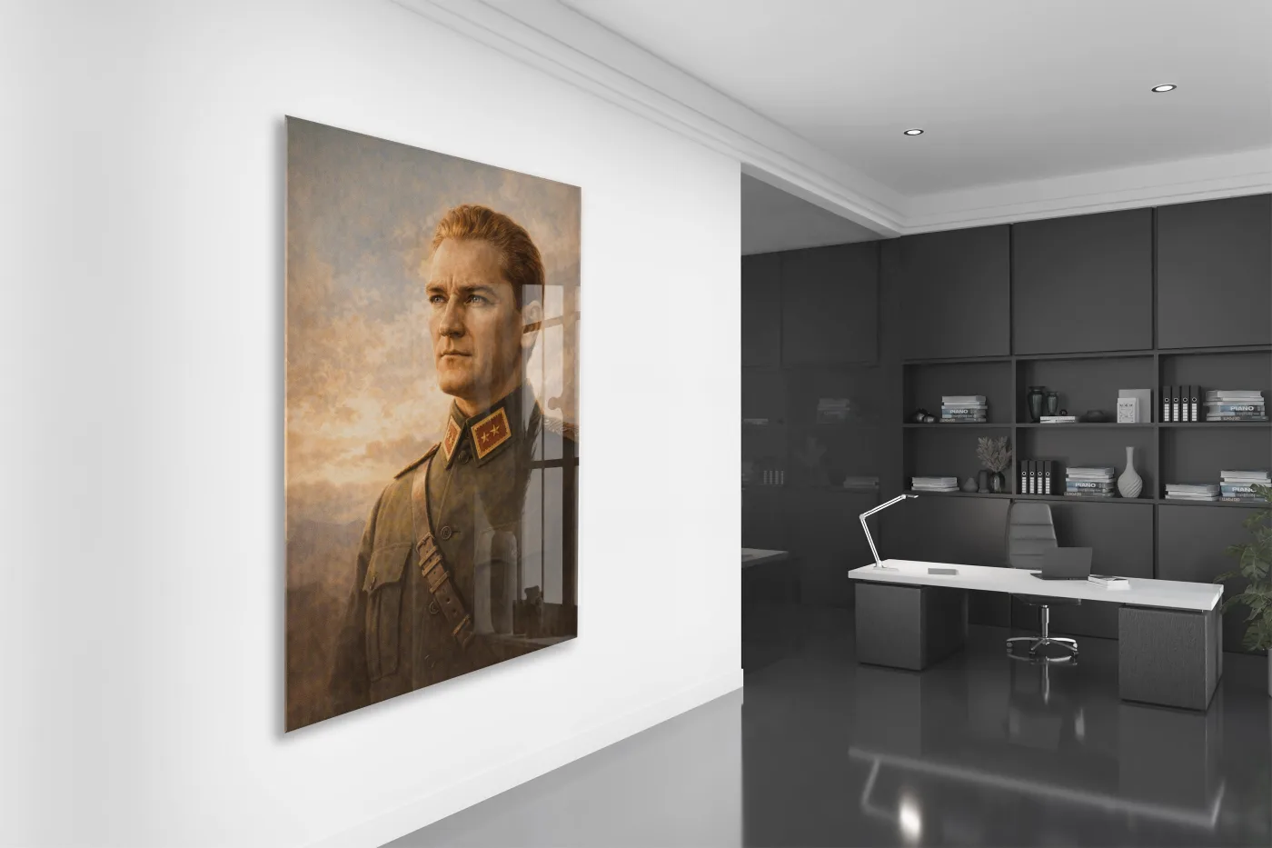 Mustafa Kemal Atatürk Cam Tablo - PeonyAta037 — görsel 4