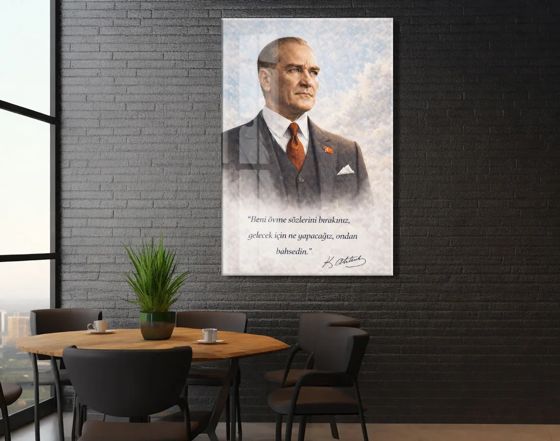 Mustafa Kemal Atatürk Cam Tablo - PeonyAta022 — görsel 5