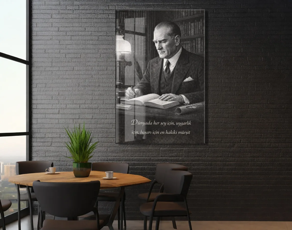 Mustafa Kemal Atatürk Cam Tablo - PeonyAta017 — görsel 5