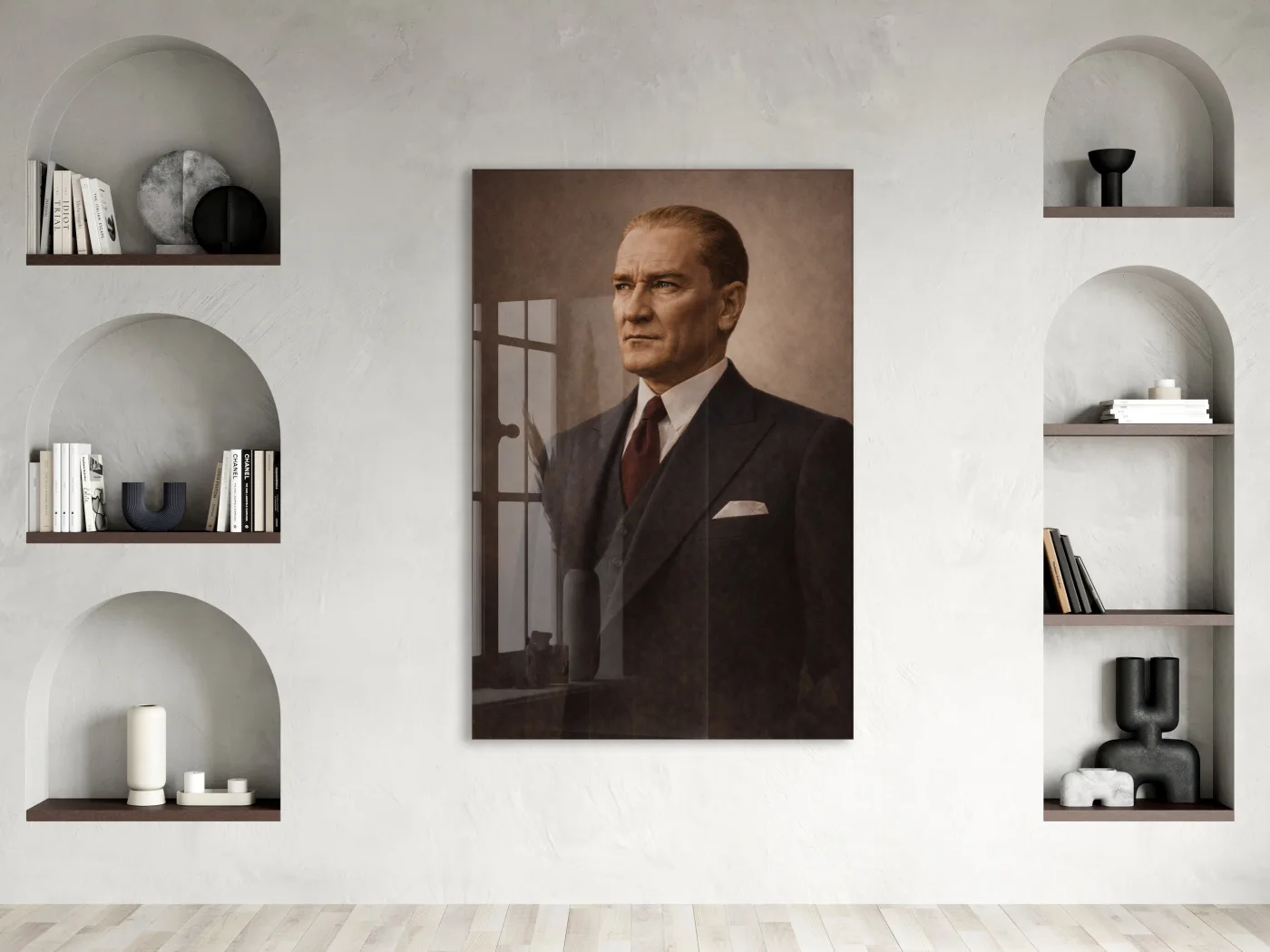 Mustafa Kemal Atatürk Cam Tablo - PeonyAta028 — görsel 2