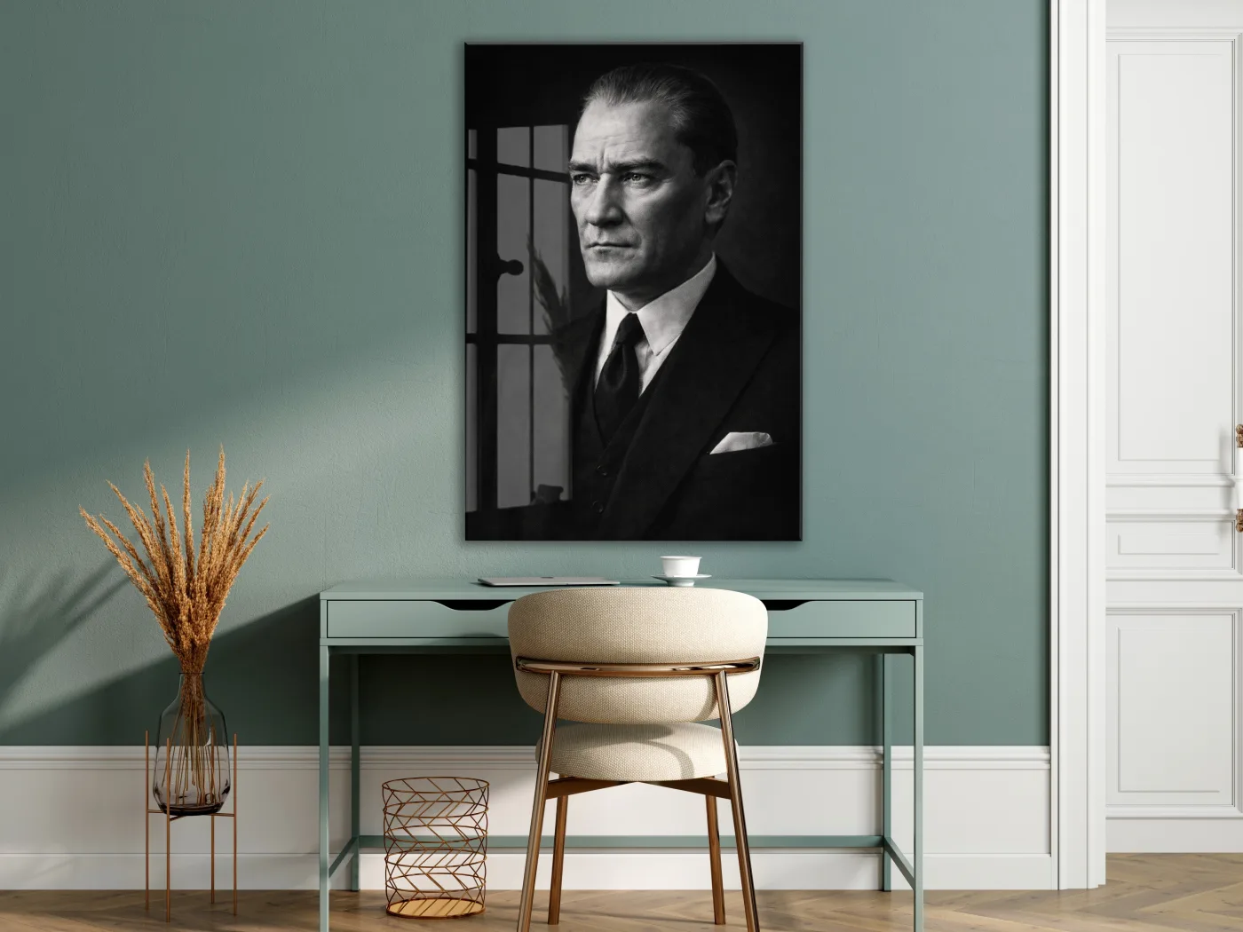 Mustafa Kemal Atatürk Cam Tablo - PeonyAta036 — görsel 4