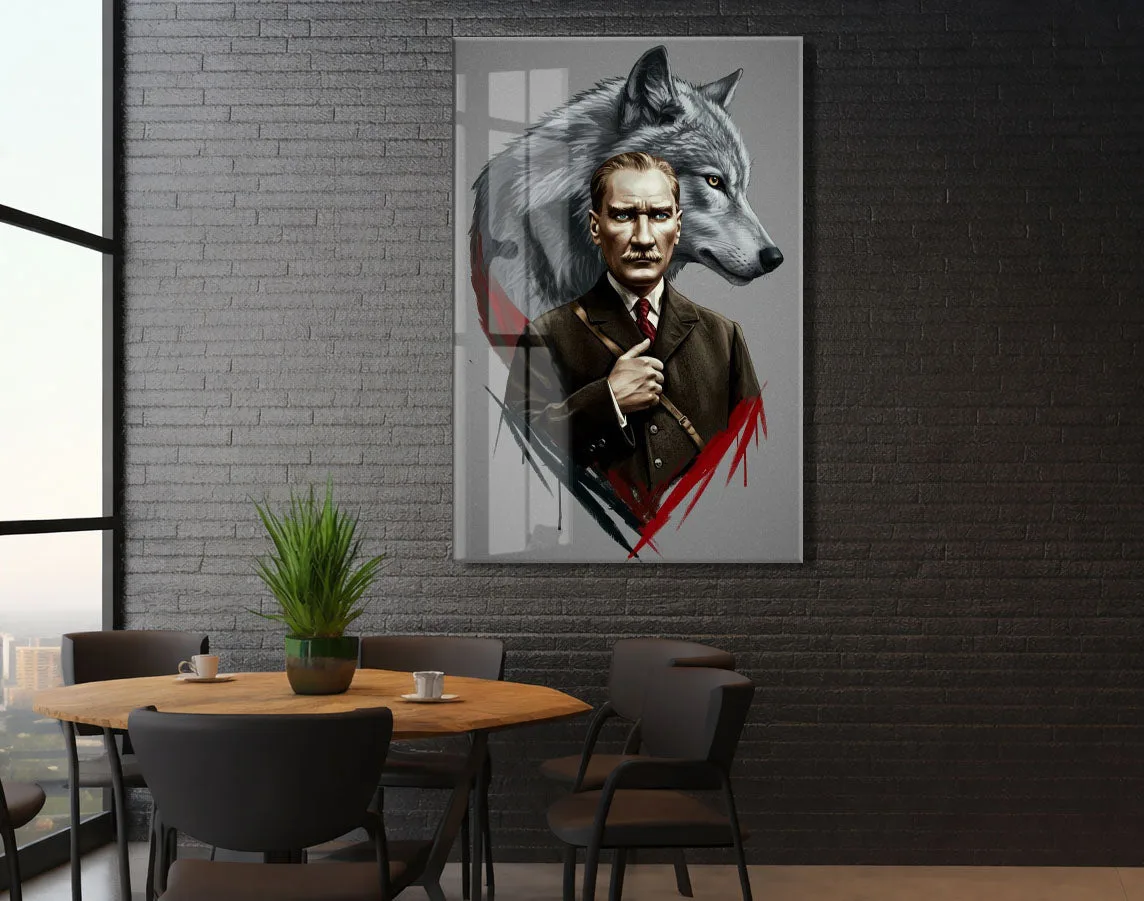 Mustafa Kemal Atatürk  | Modern Cam Tablo-PeonyAta082 — görsel 5