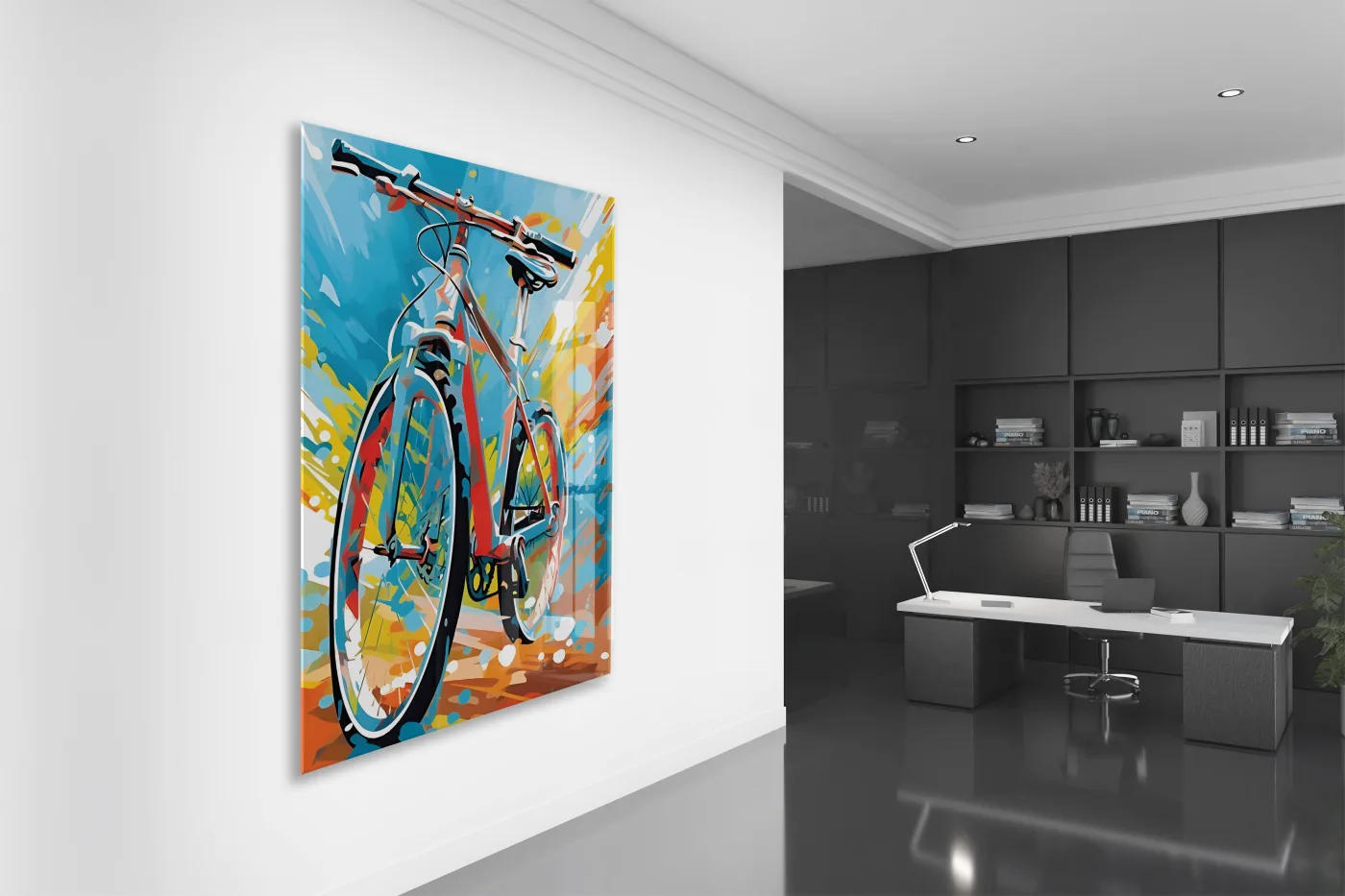 Özgürlüğe Pedal – Renkli Soyut Bisiklet Sanatı- Peony049 — görsel 5