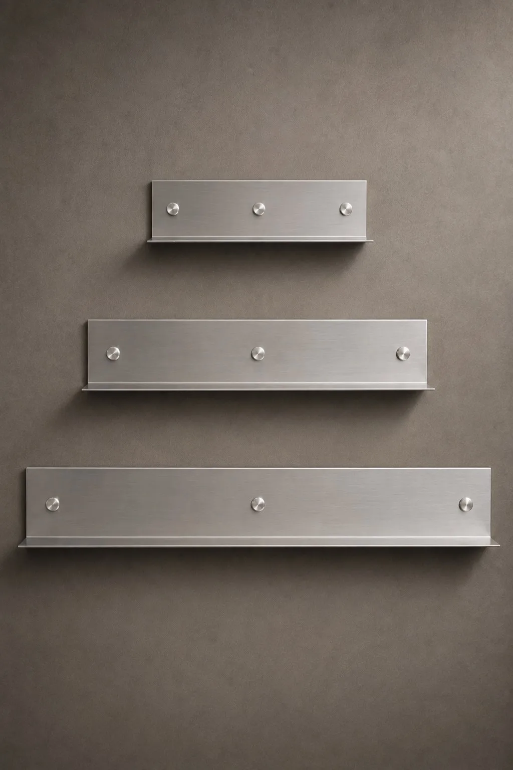 LEVIA | Paslanmaz Çelik Duvar Rafı – Fırçalı Metal Dekoratif Raf 30, 60 ve 90 cm — görsel 5