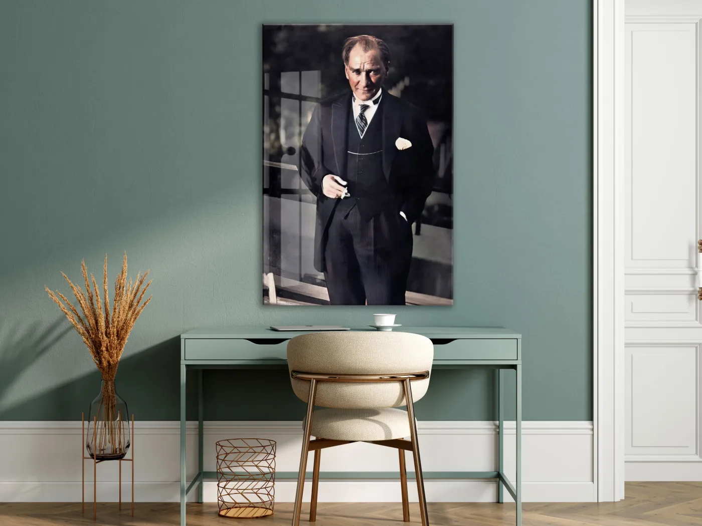 Mustafa Kemal Atatürk | Modern Cam Tablo-PeonyAta093 — görsel 6