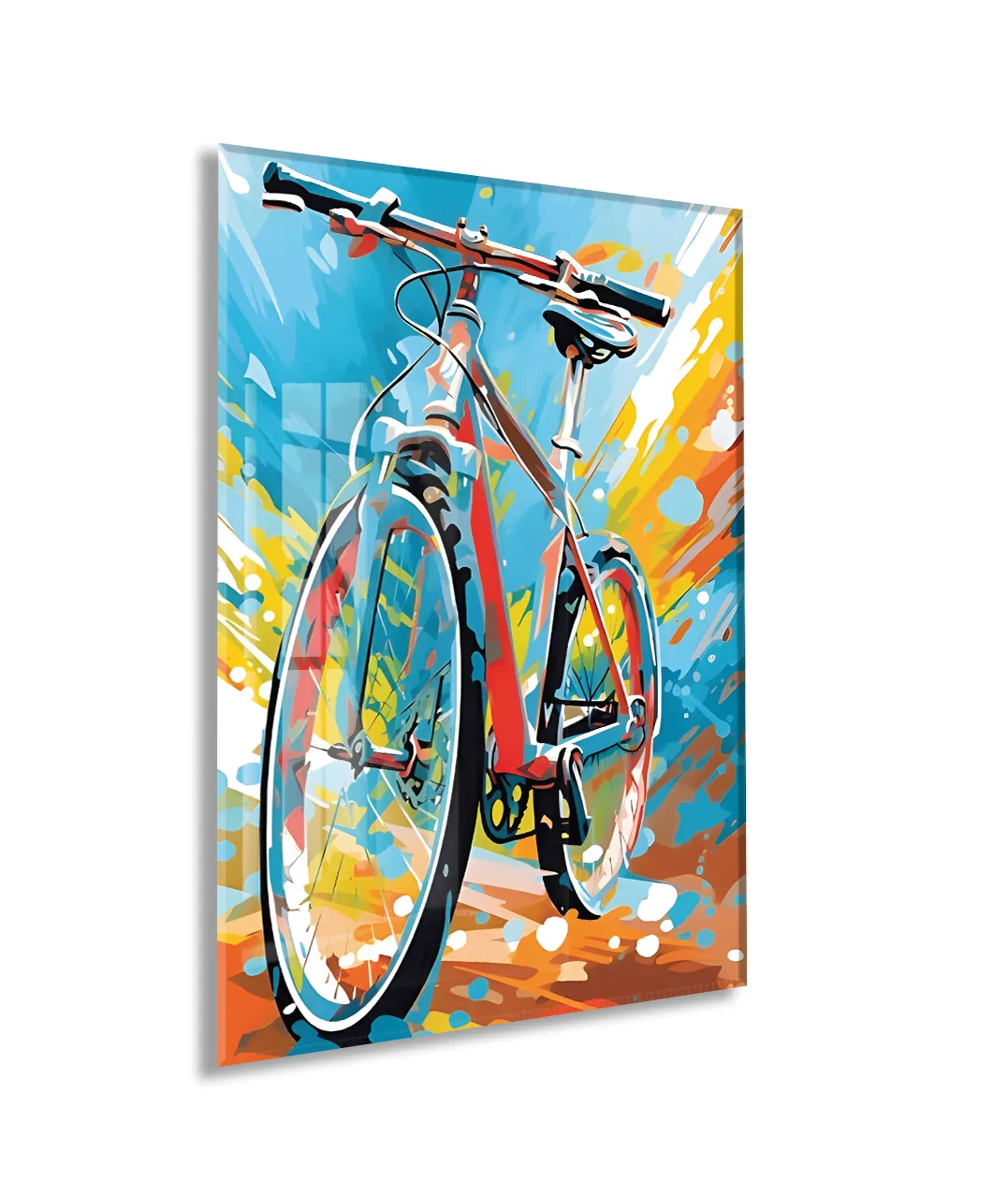 Özgürlüğe Pedal – Renkli Soyut Bisiklet Sanatı- Peony049 — görsel 1