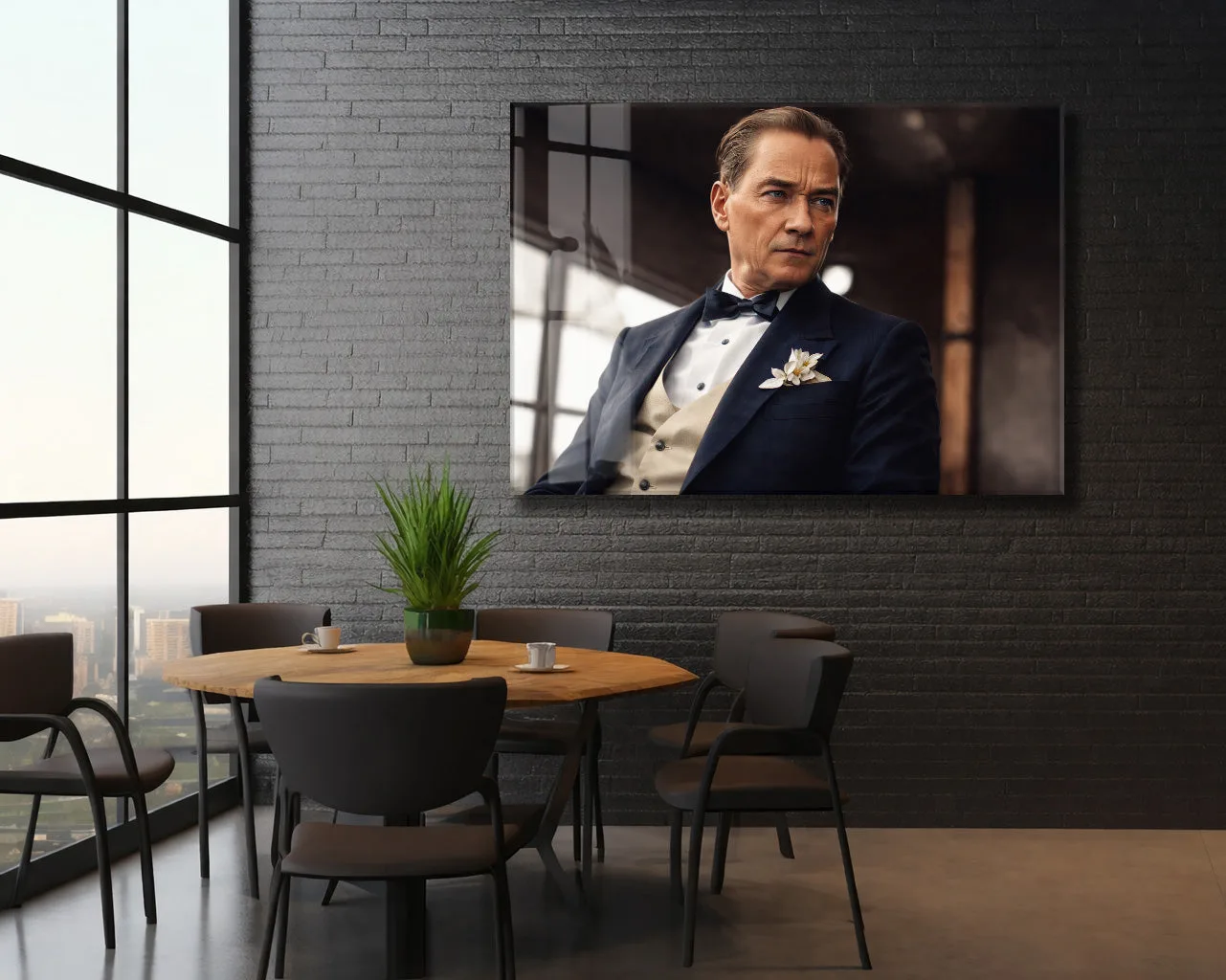 Modern Mustafa Kemal Atatürk Portre Cam Tablo | Premium UV Baskılı Temperli Cam -PeonyAta1323 — görsel 5
