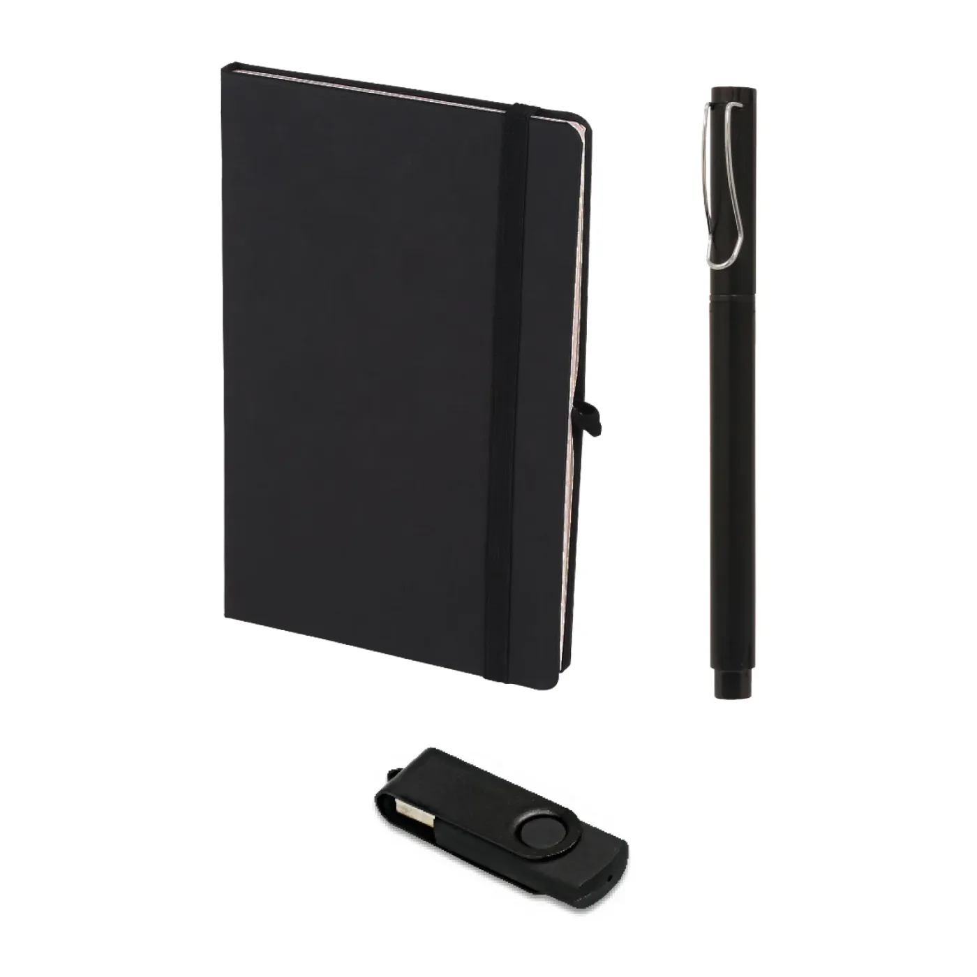 Premium Promosyon Patnos 3’lü Kurumsal Hediye Seti – Defter, USB Bellek ve Roller Kalem — görsel 2