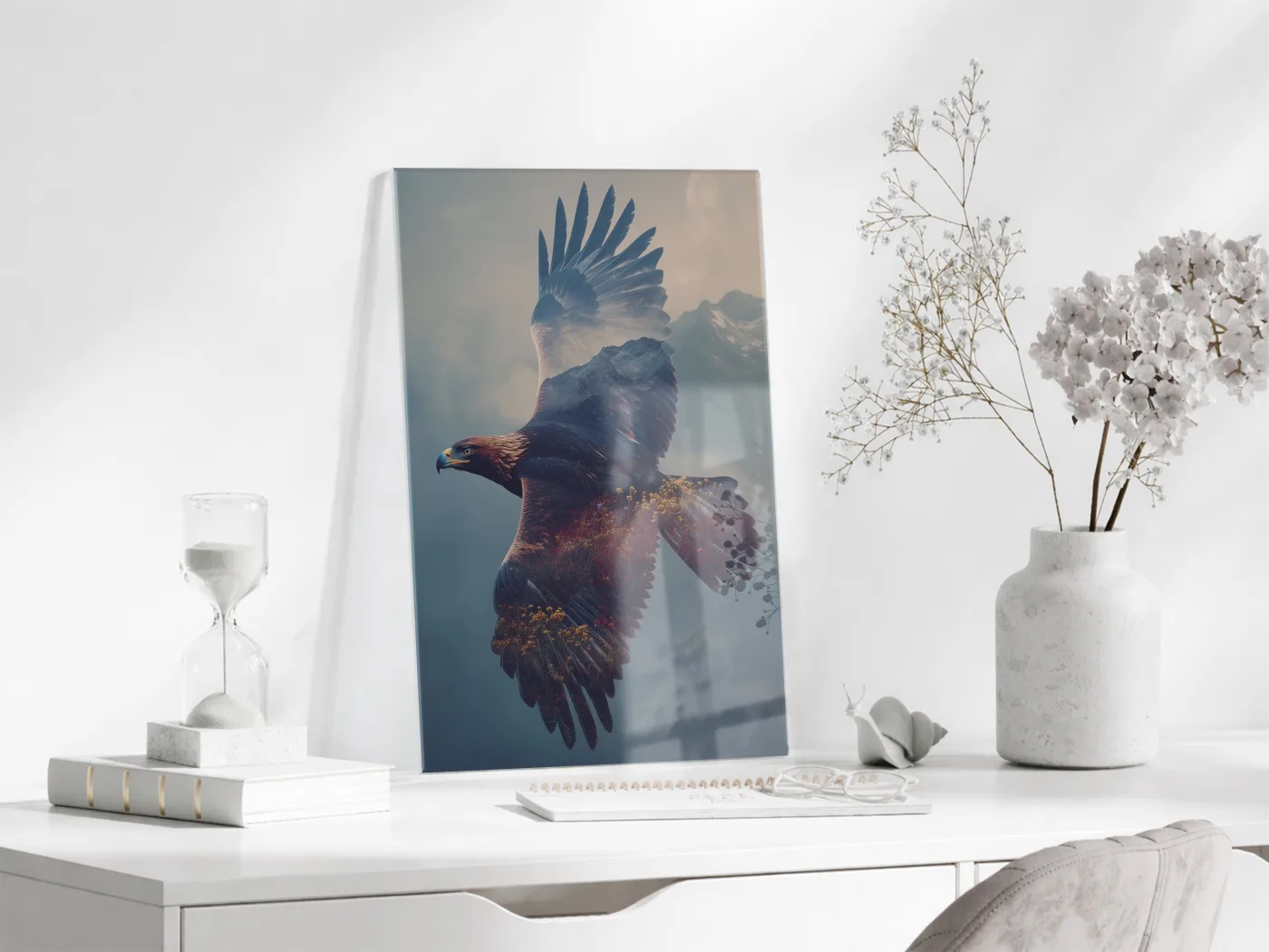 Uçan Kartal Duvar Tablosu – Dağ Manzaralı Modern Tasarım - Peony116 — görsel 4