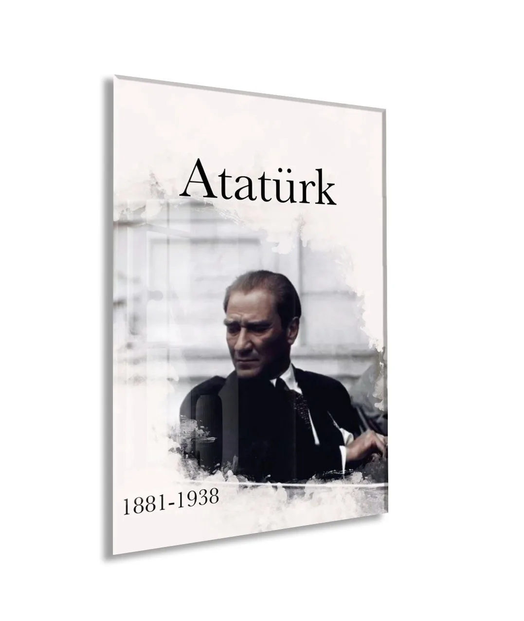 Mustafa Kemal Atatürk | Modern Cam Tablo-PeonyAta095 — görsel 1
