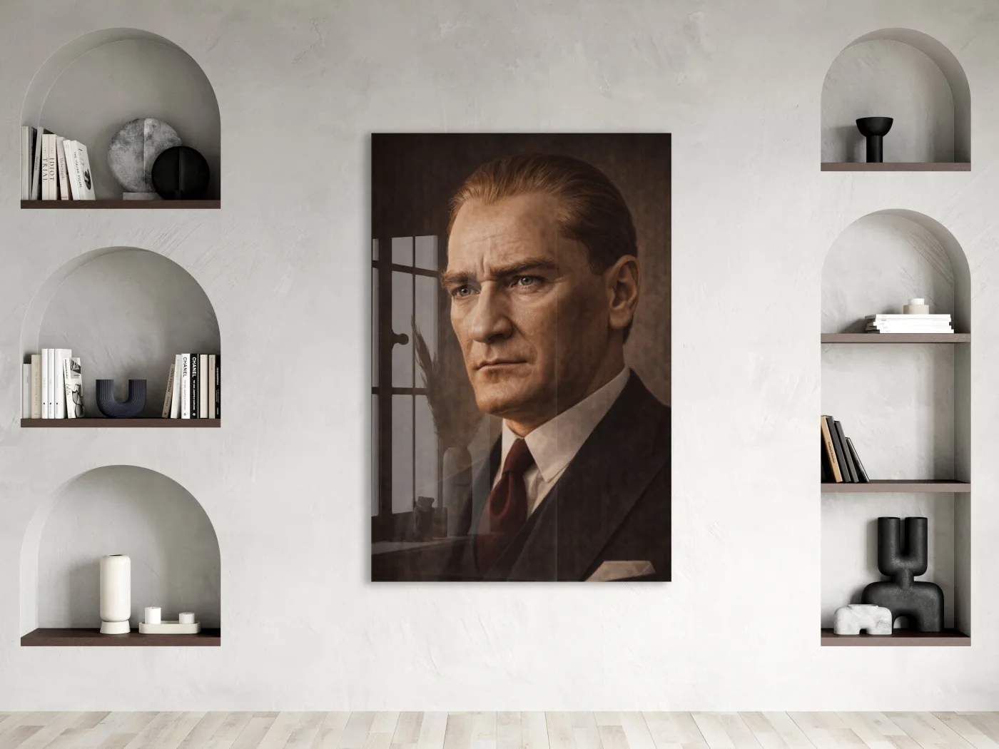 Mustafa Kemal Atatürk Cam Tablo - PeonyAta038 — görsel 2