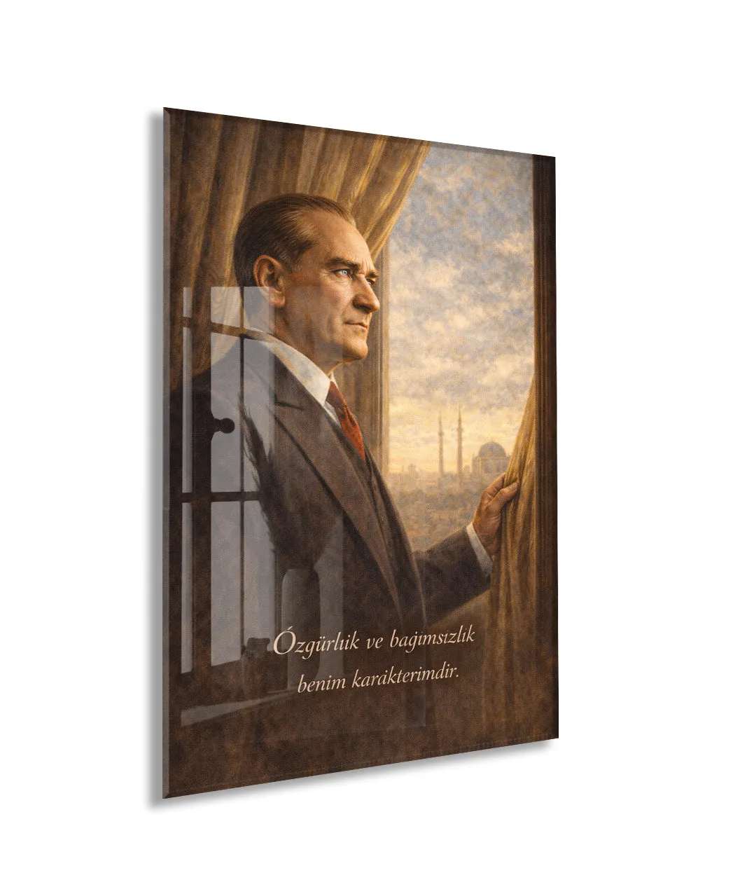 Mustafa Kemal Atatürk Cam Tablo- PeonyAta007 — görsel 1