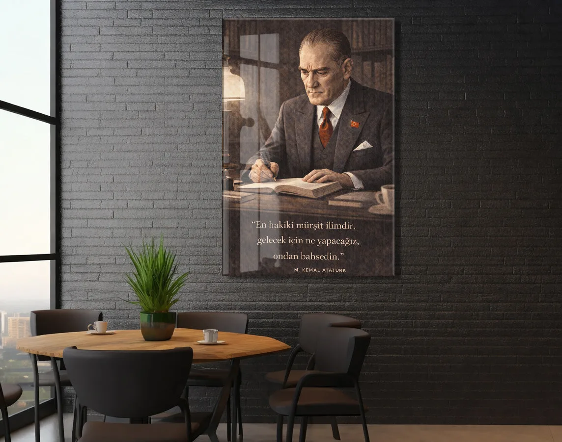 Mustafa Kemal Atatürk Cam Tablo - PeonyAta023 — görsel 5