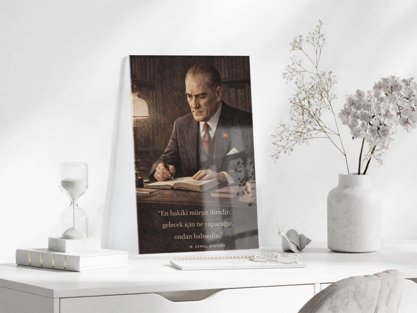 Mustafa Kemal Atatürk Cam Tablo - PeonyAta023 — görsel 3