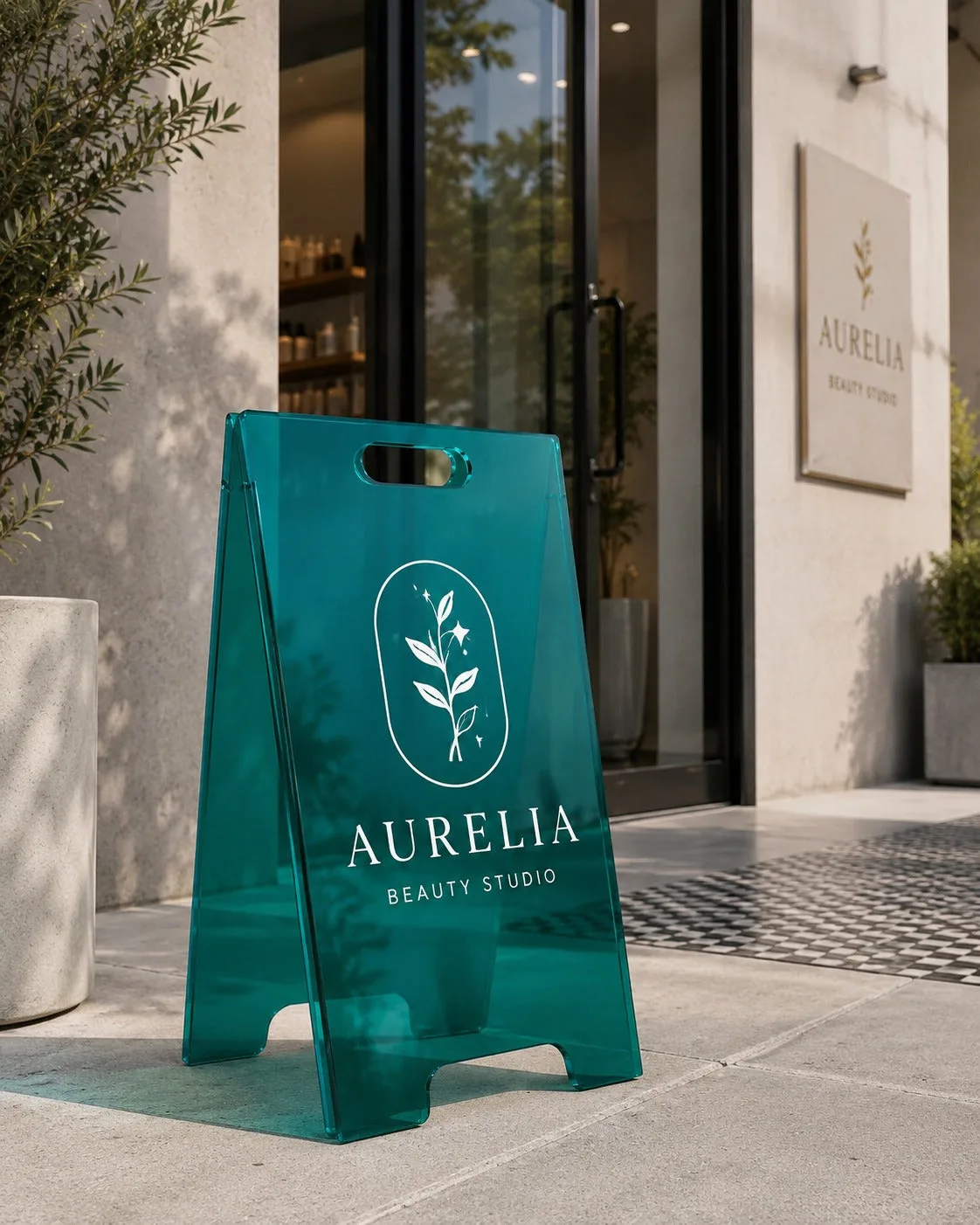 Renkli Pleksi A Tabela | Kişiye Özel Şeffaf Pleksi Kaldırım Reklam Tabelası — görsel 5