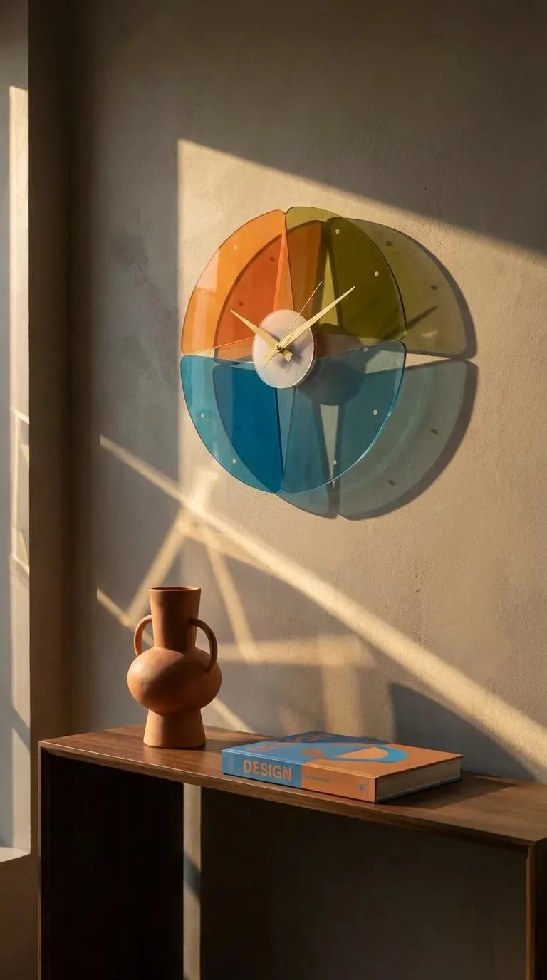 Orbit | Pleksi Duvar Saati 40 cm | UV Baskılı Modern Geometrik Saat — görsel 6