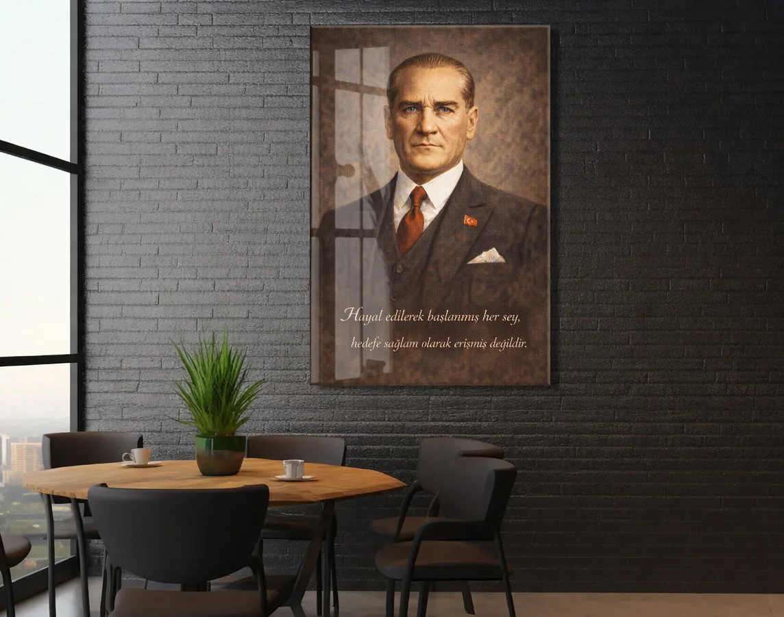 Mustafa Kemal Atatürk Cam Tablo - PeonyAta014 — görsel 5