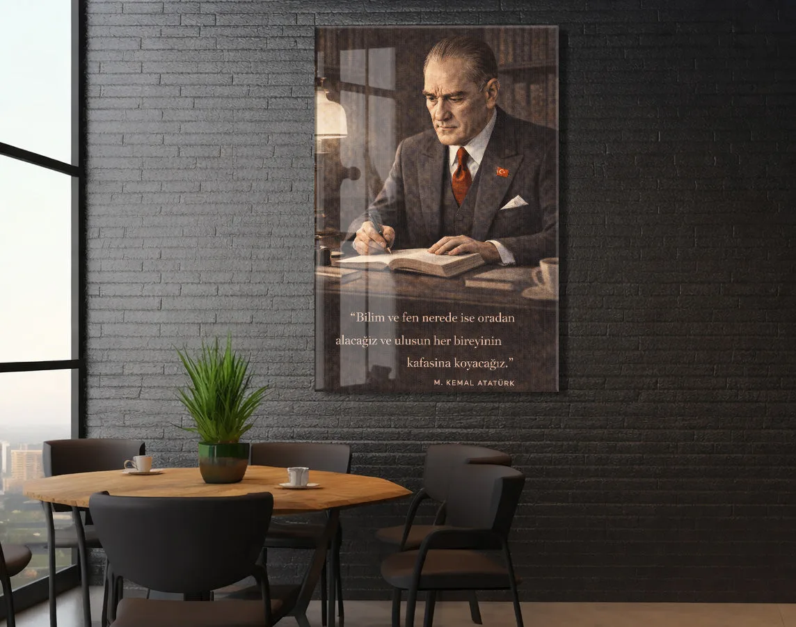 Mustafa Kemal Atatürk Cam Tablo - PeonyAta024 — görsel 5