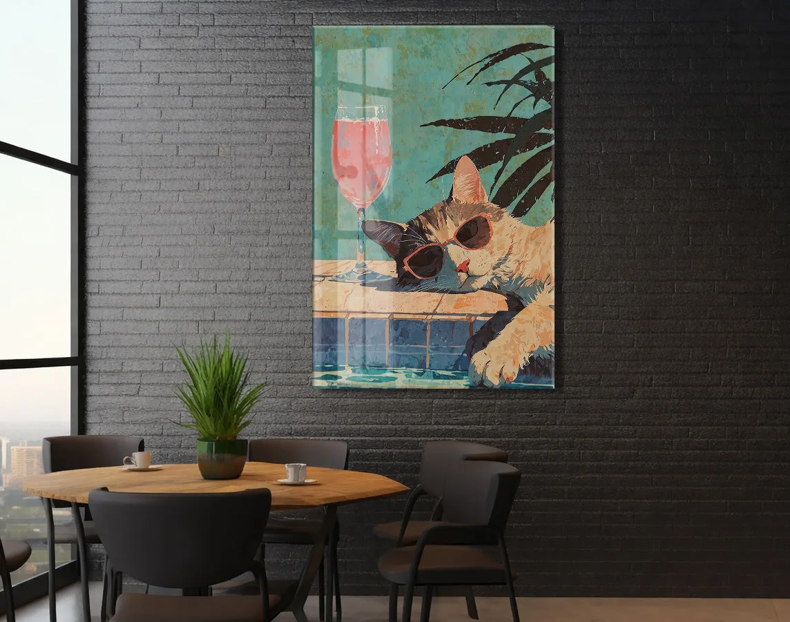 Cool Kedi İllüstrasyonu – Genç Odası ve Salon Dekoru - Peony125 — görsel 6