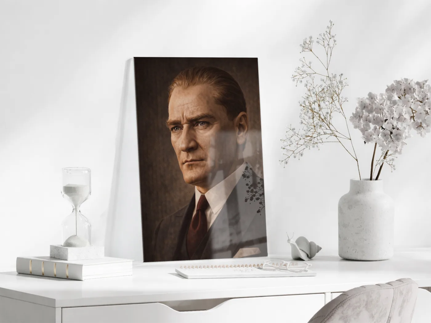 Mustafa Kemal Atatürk Cam Tablo - PeonyAta038 — görsel 6