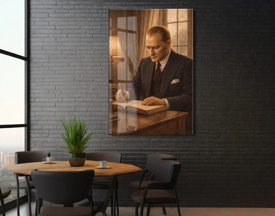 Mustafa Kemal Atatürk Cam Tablo - PeonyAta027 — görsel 5
