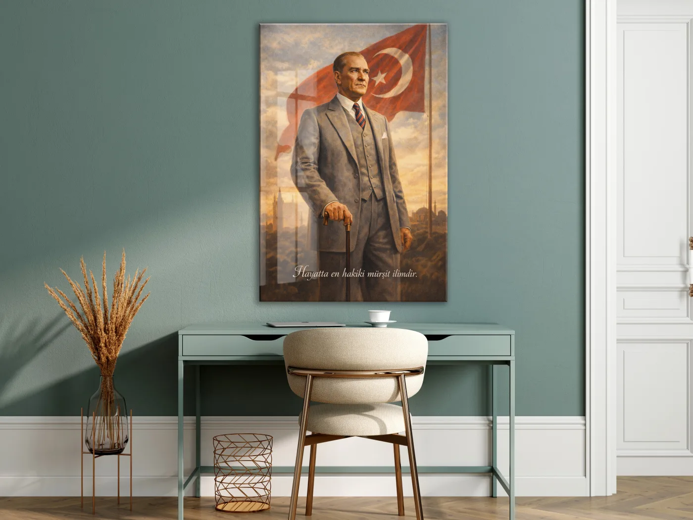 Mustafa Kemal Atatürk Cam Tablo- PeonyAta002 — görsel 8
