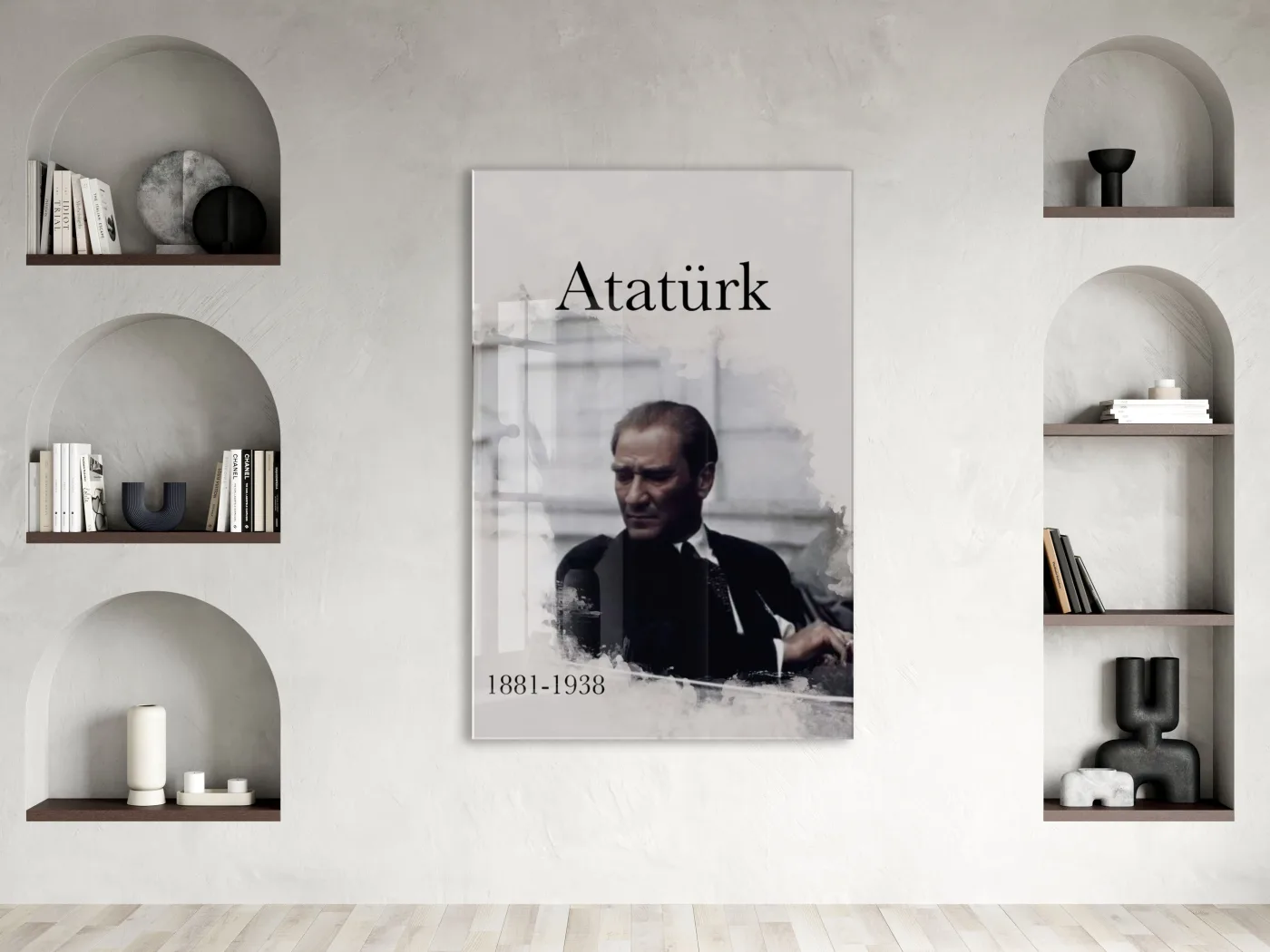 Mustafa Kemal Atatürk | Modern Cam Tablo-PeonyAta095 — görsel 2