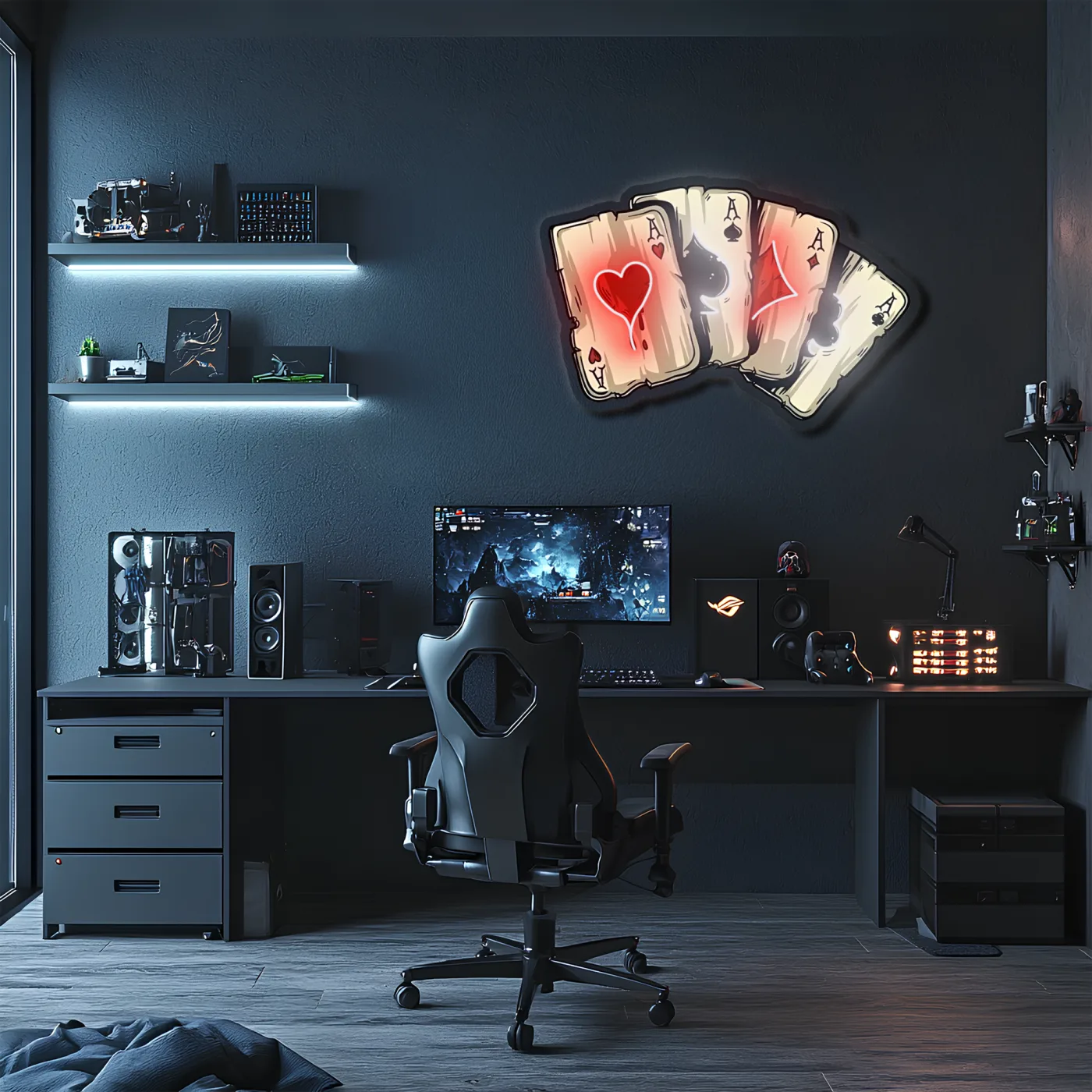 Cool Karakter Neon Duvar Dekoru | Mizahi Işıklı Pleksi Tablo | Genç Odası ve Ofis İçin Modern Dekor — görsel 2