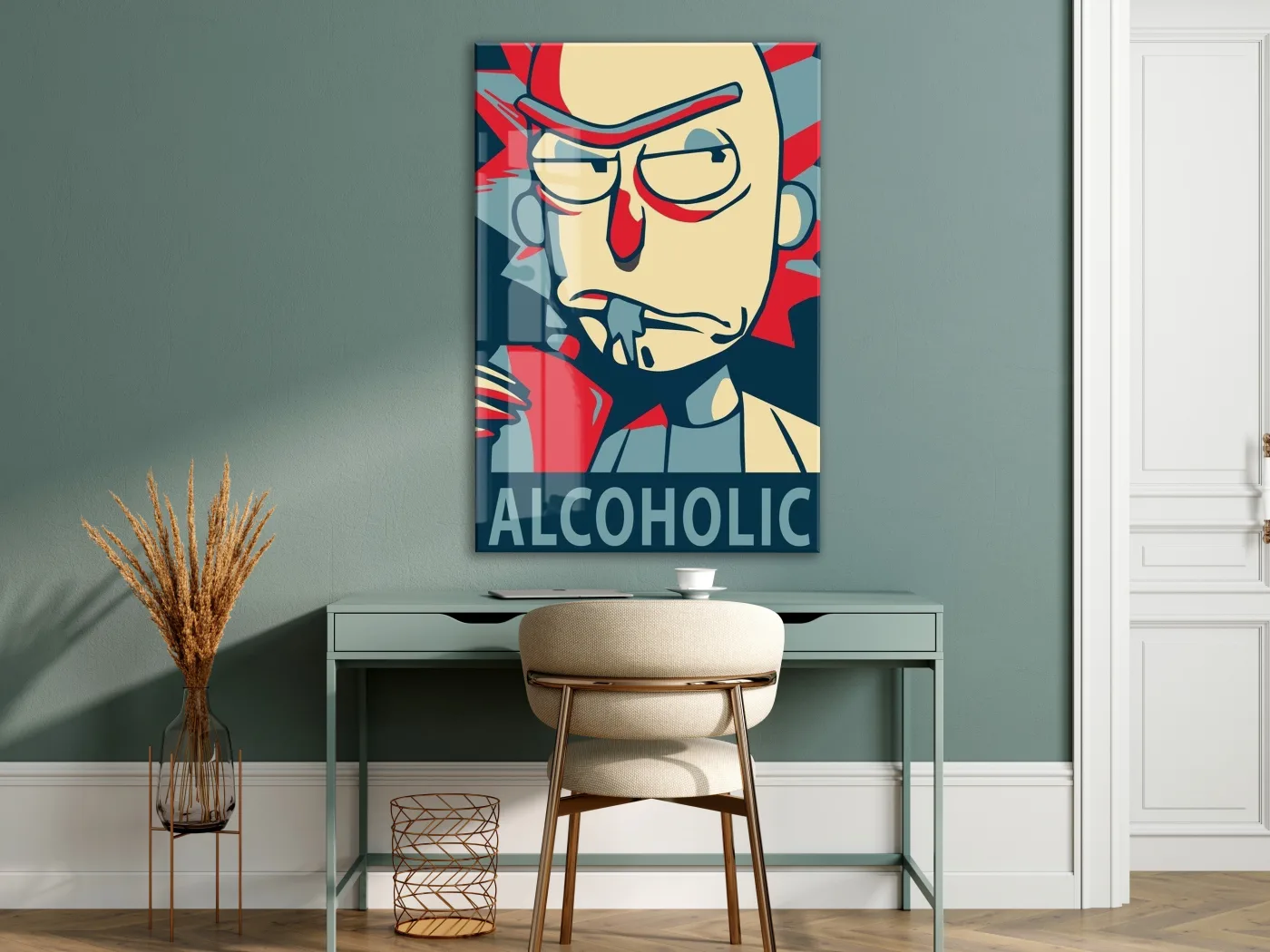 Rick and Morty Rick Portre Poster – Retro Stil Cam Duvar Dekoru- Peony113 — görsel 7