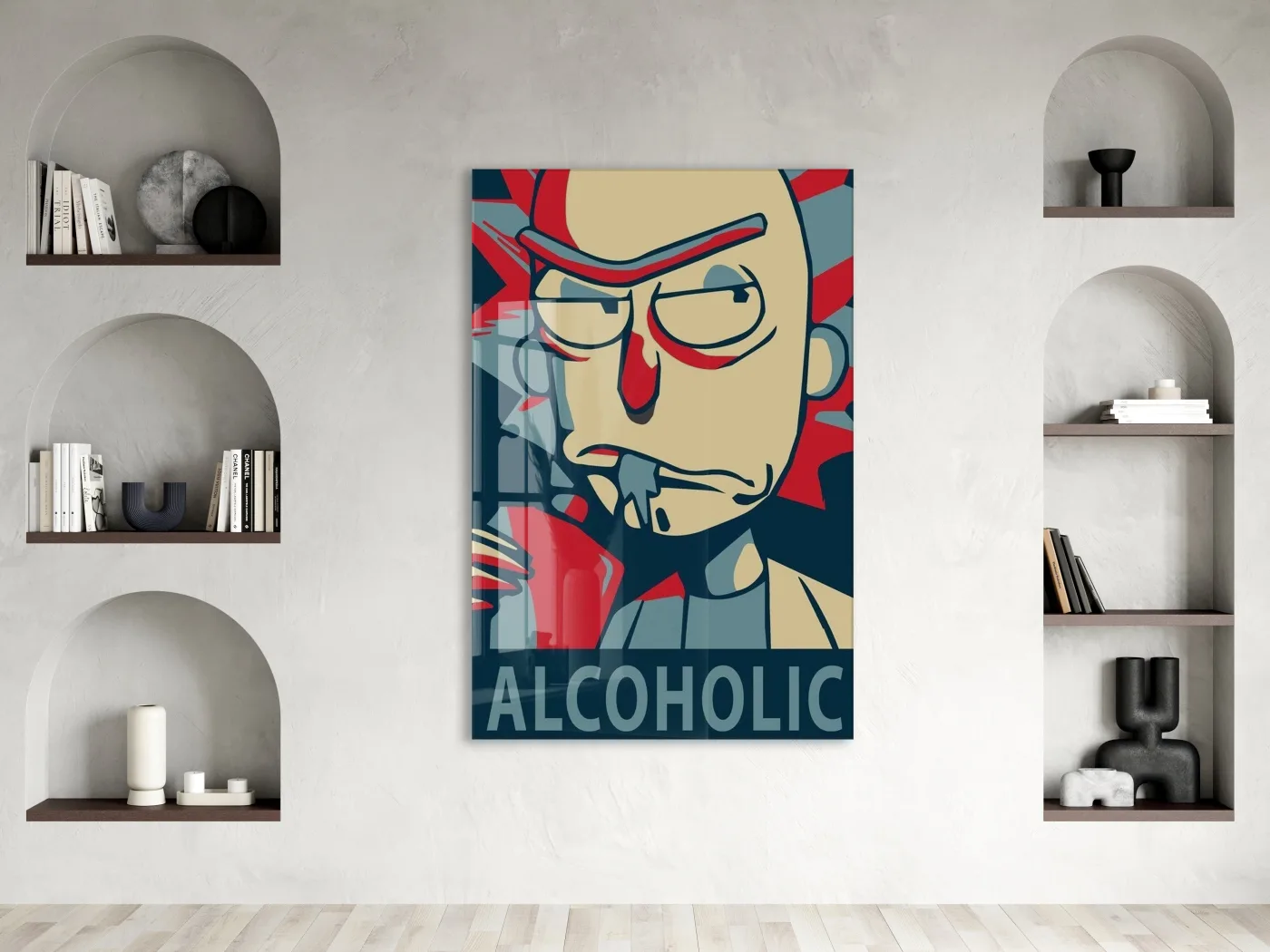 Rick and Morty Rick Portre Poster – Retro Stil Cam Duvar Dekoru- Peony113 — görsel 3