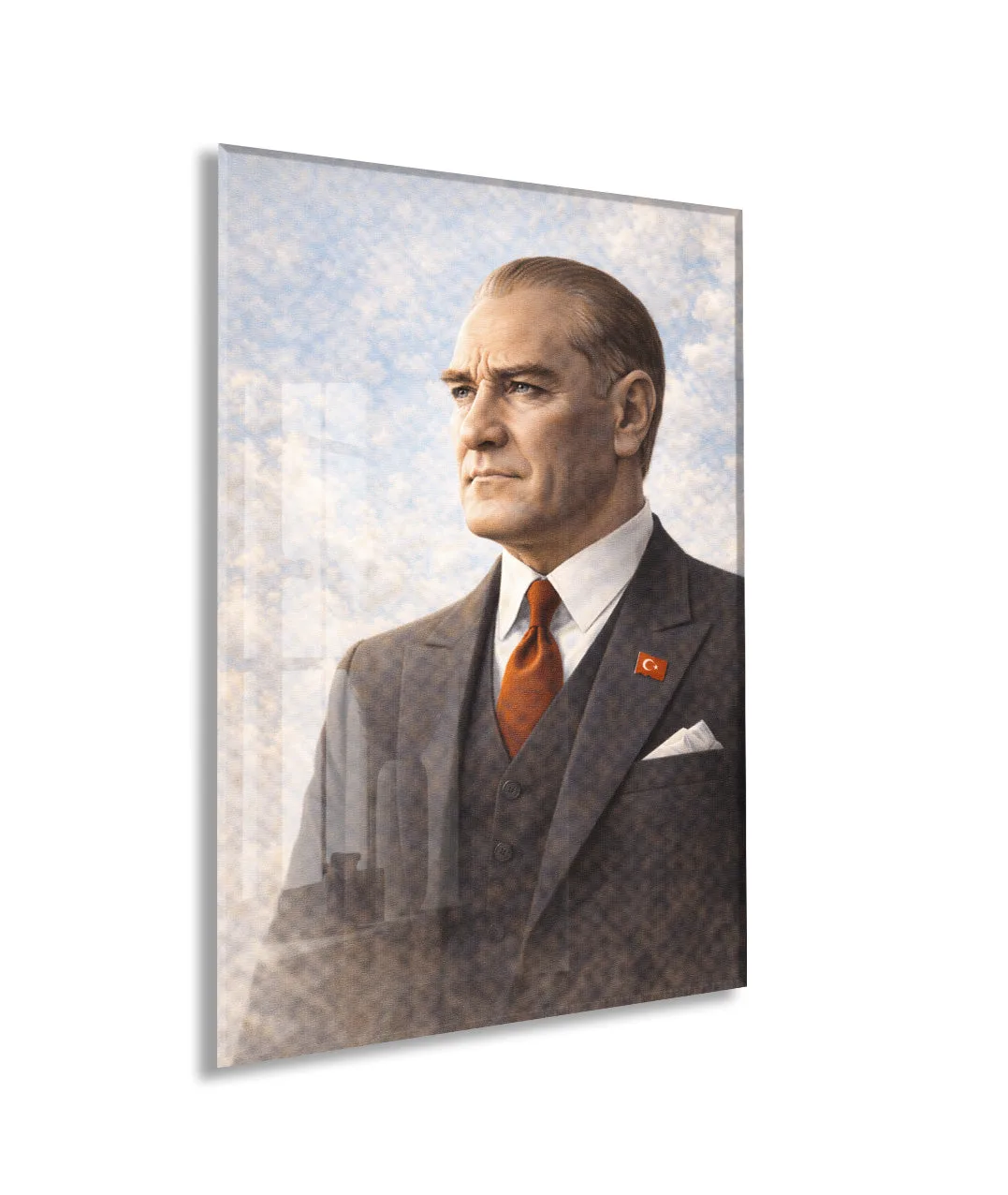 Mustafa Kemal Atatürk Cam Tablo - PeonyAta026 — görsel 1