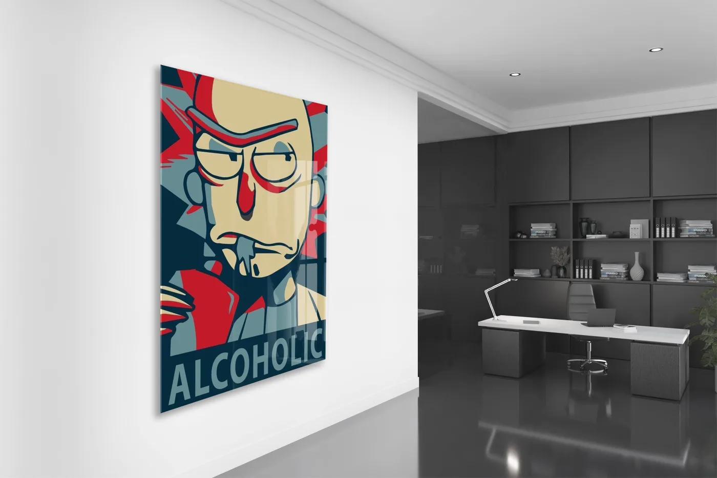 Rick and Morty Rick Portre Poster – Retro Stil Cam Duvar Dekoru- Peony113 — görsel 5