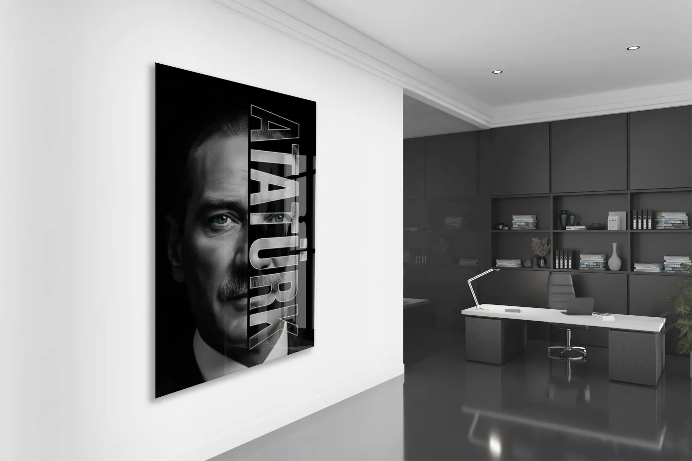 Mustafa Kemal Atatürk  | Modern Cam Tablo-PeonyAta081 — görsel 4