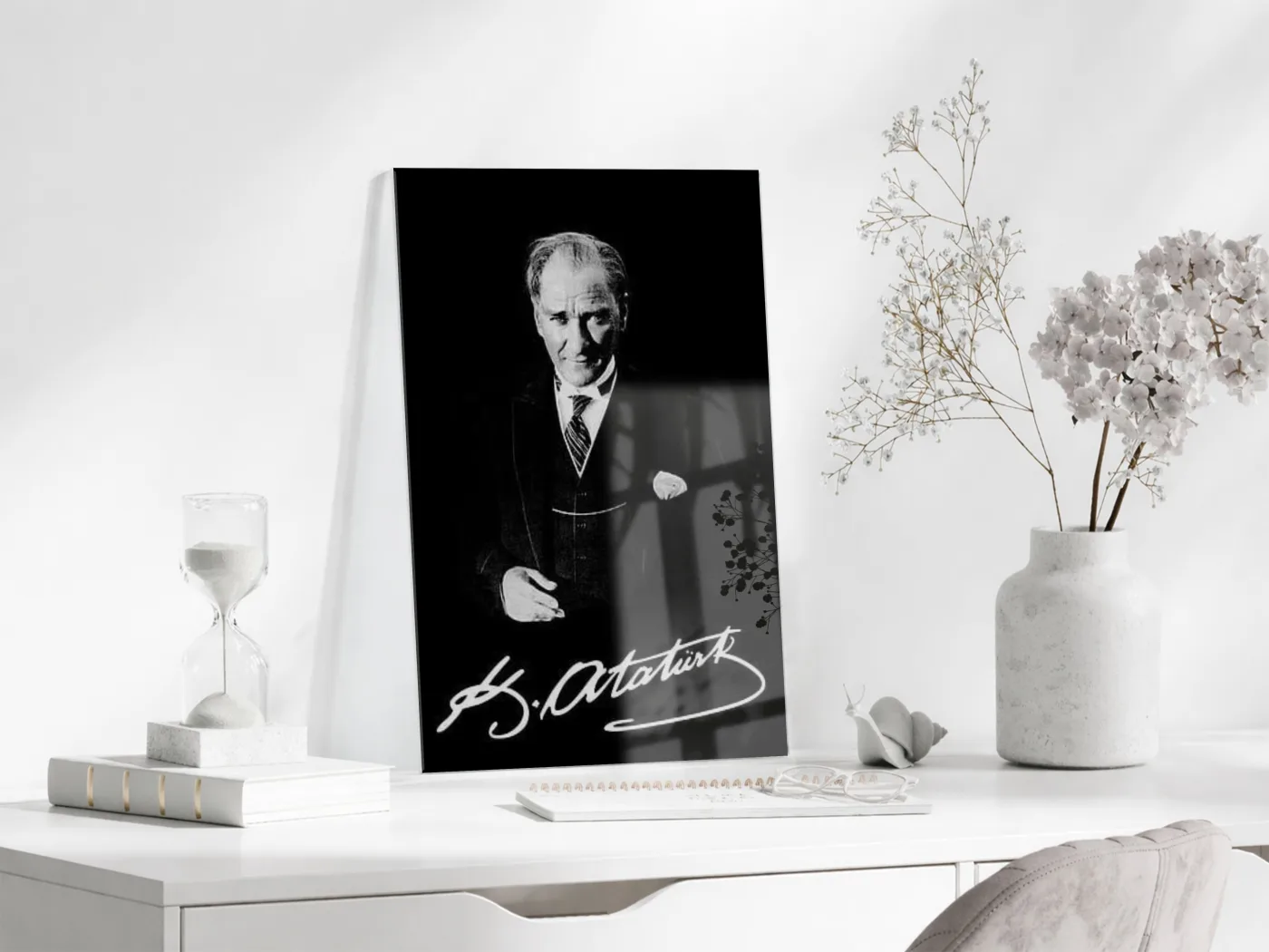 Mustafa Kemal Atatürk | Modern Cam Tablo-PeonyAta079 — görsel 4