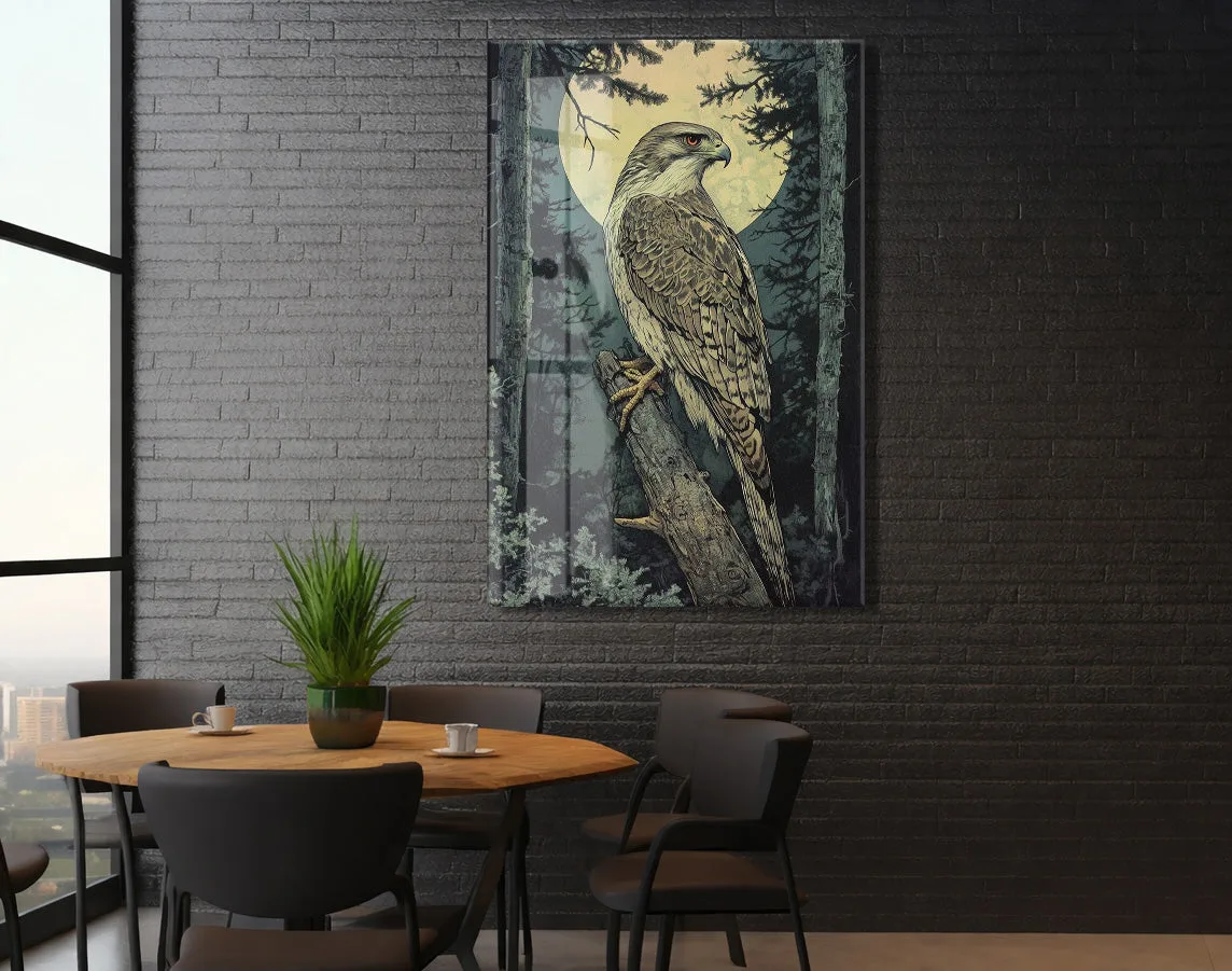 Gece Ormanında Yırtıcı Kuş Poster – Doğa ve Vahşi Yaşam Dekoru - Peony114 — görsel 6
